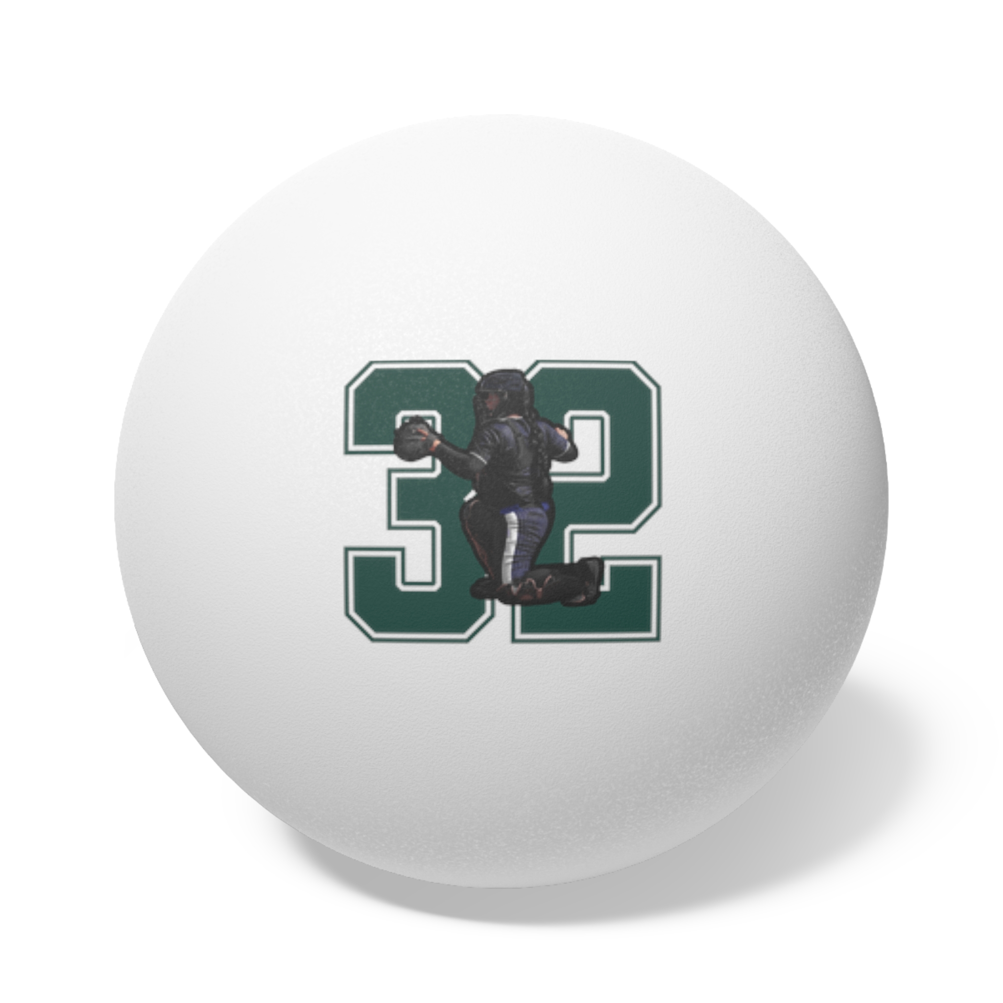 Ping Pong Balls, 6 pcs — character_number in White