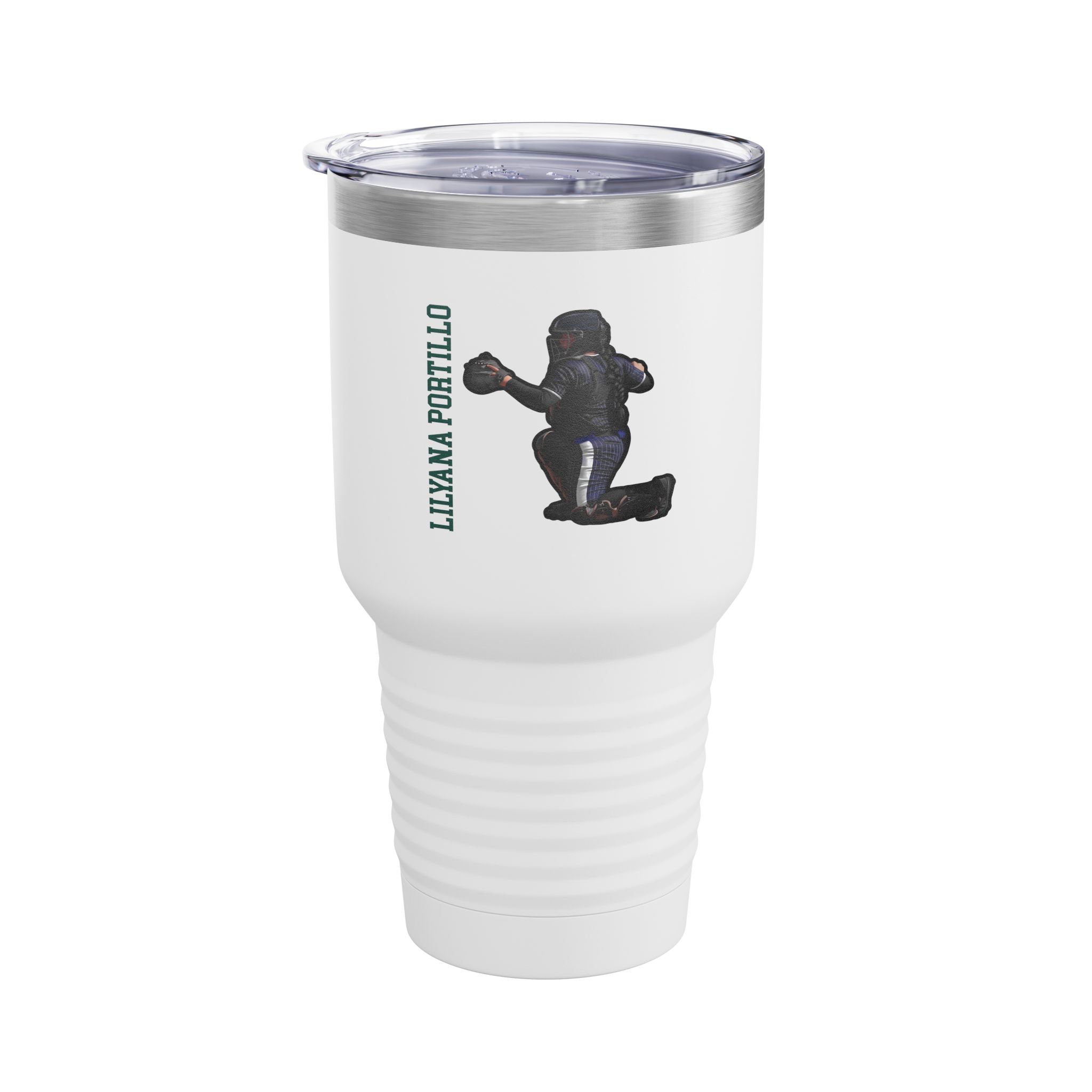 30oz Tumbler — character_name_vertical in White