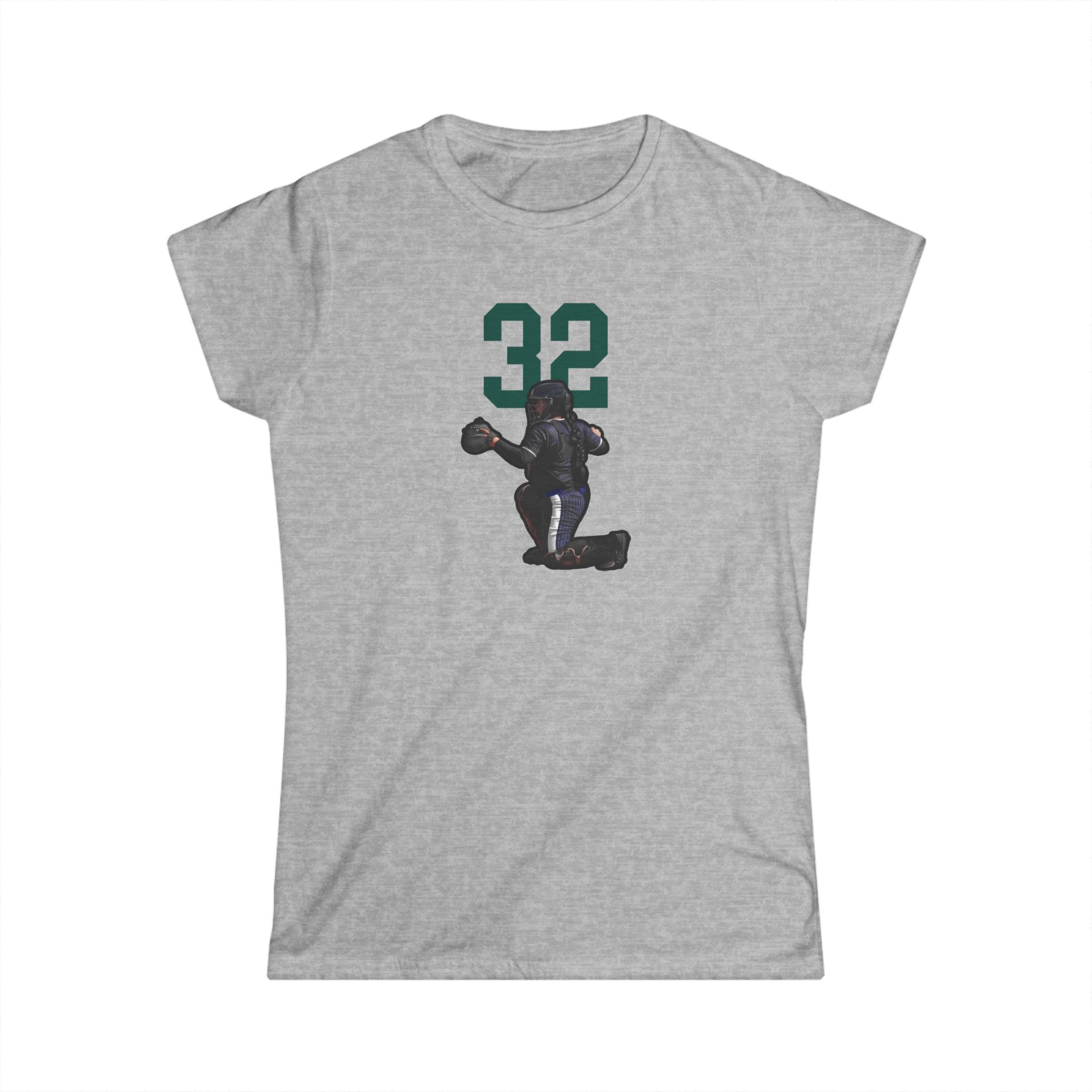 Women's Softstyle Tee — character_number_top in Grey
