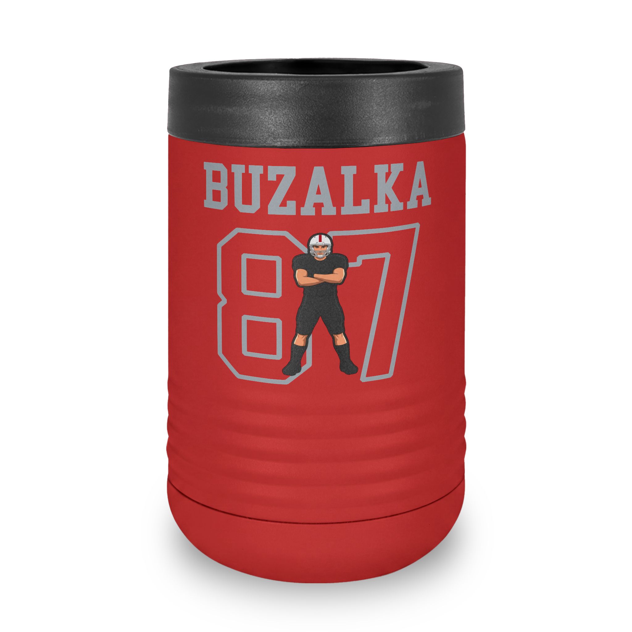 Stainless Can Cooler — character_shirsey in Red