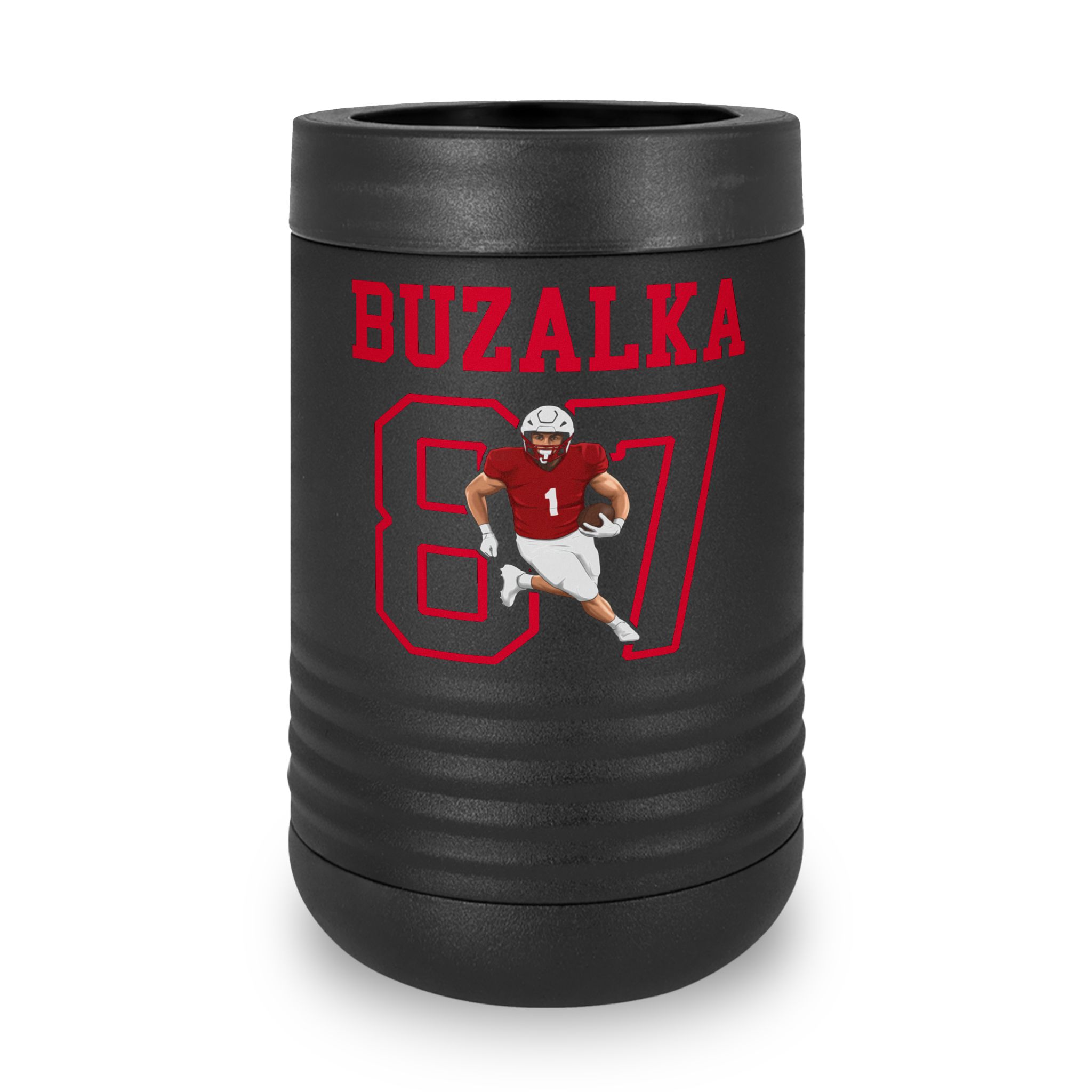 Stainless Can Cooler — character_shirsey in Black