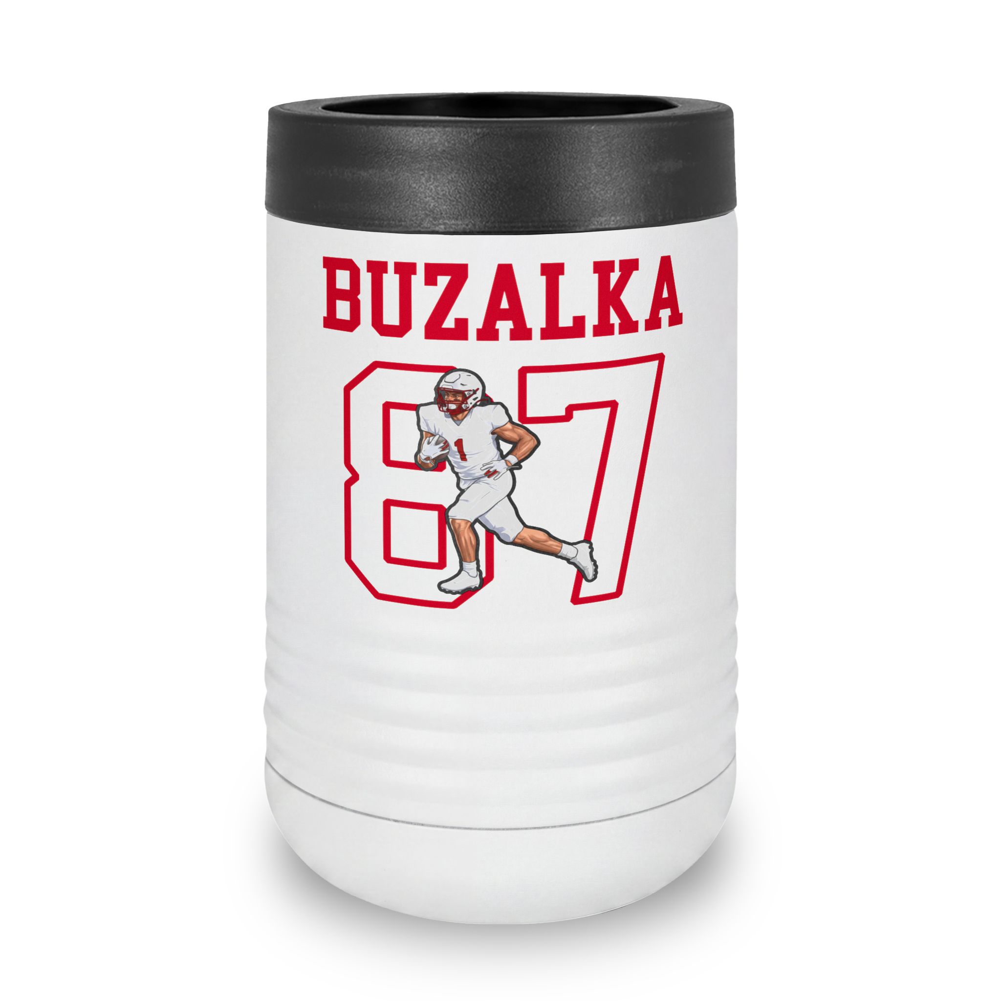 Stainless Can Cooler — character_shirsey in White