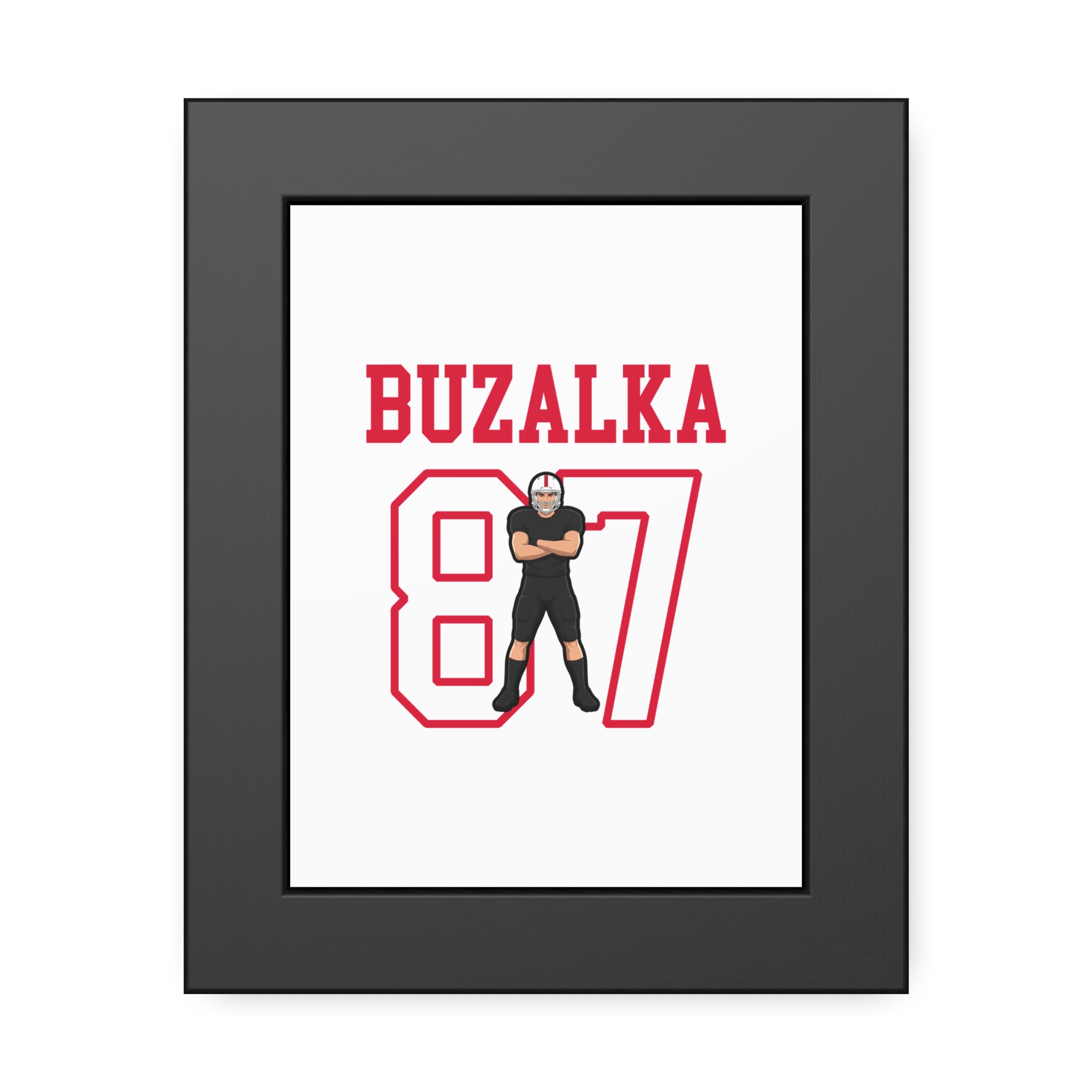 Framed Poster — character_shirsey in Black