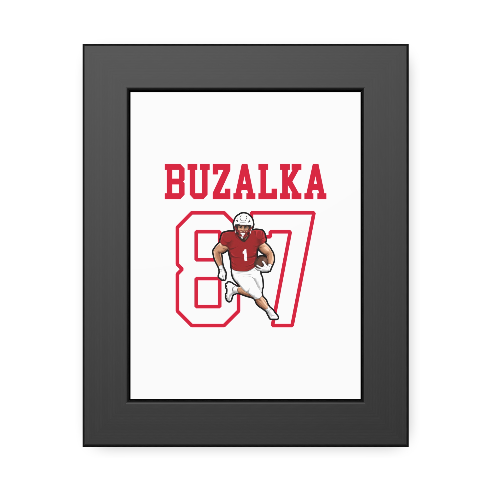 Framed Poster — character_shirsey in Black