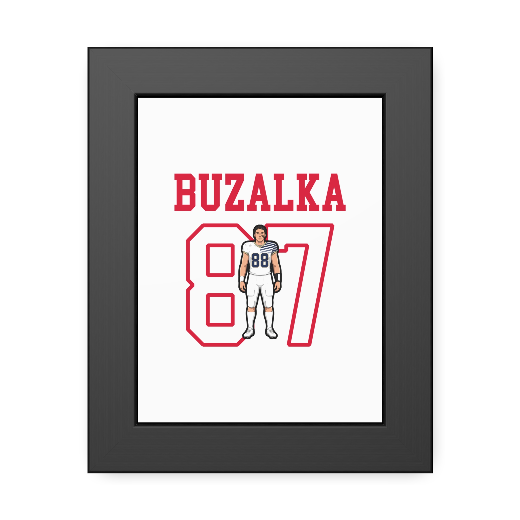 Framed Poster — character_shirsey in Black