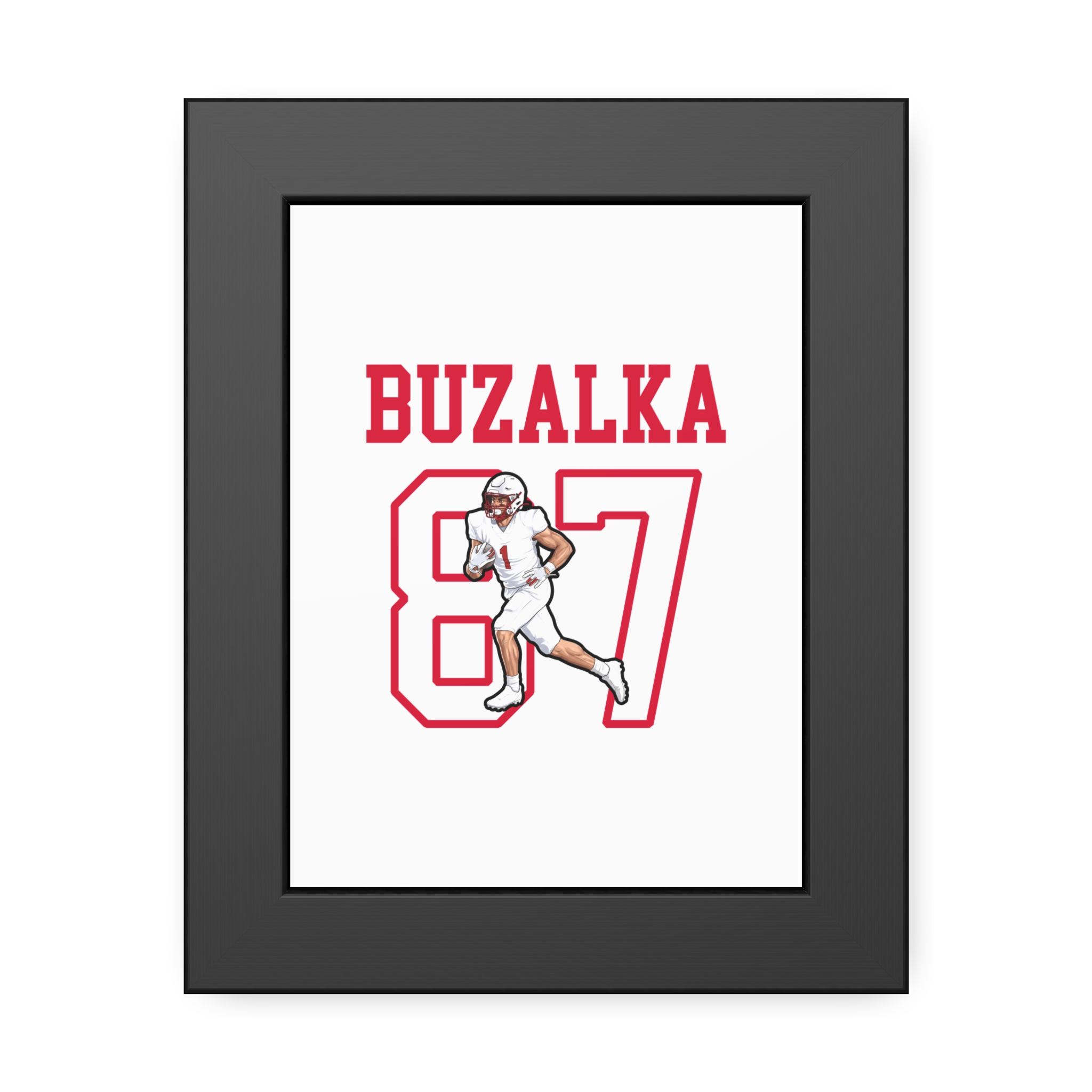 Framed Poster — character_shirsey in Black