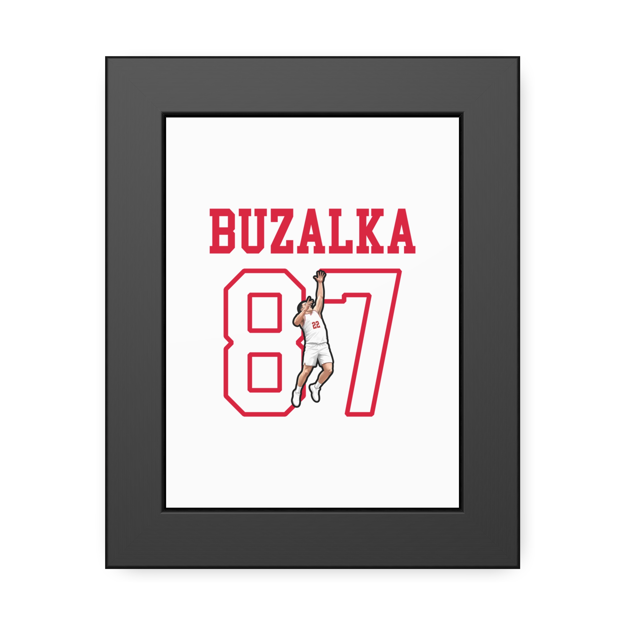 Framed Poster — character_shirsey in Black
