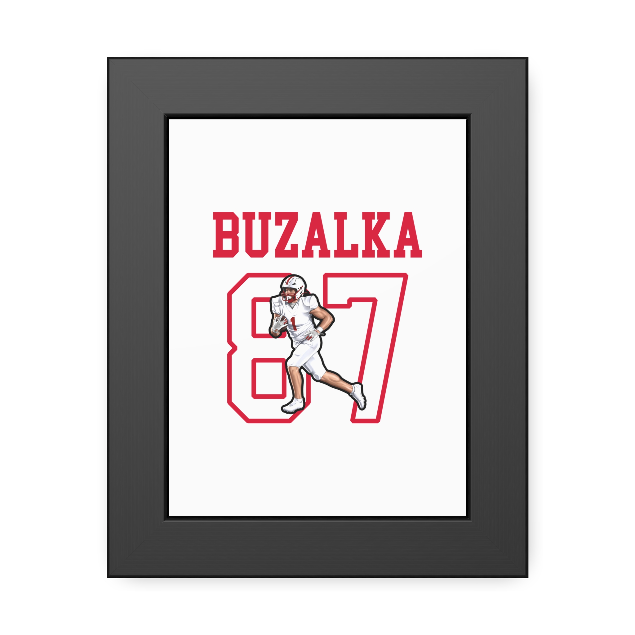Framed Poster — character_shirsey in Black