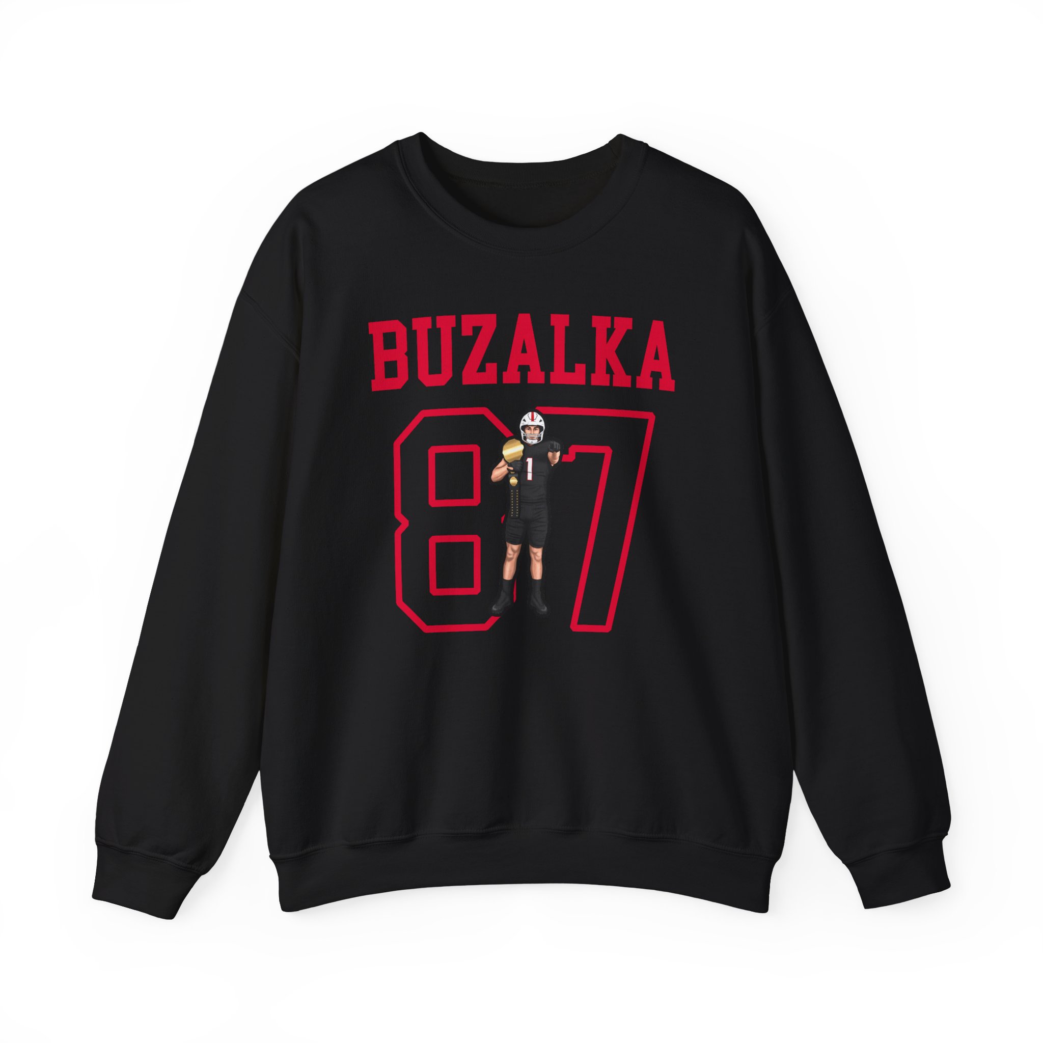 Crewneck Sweatshirt — character_shirsey in Black