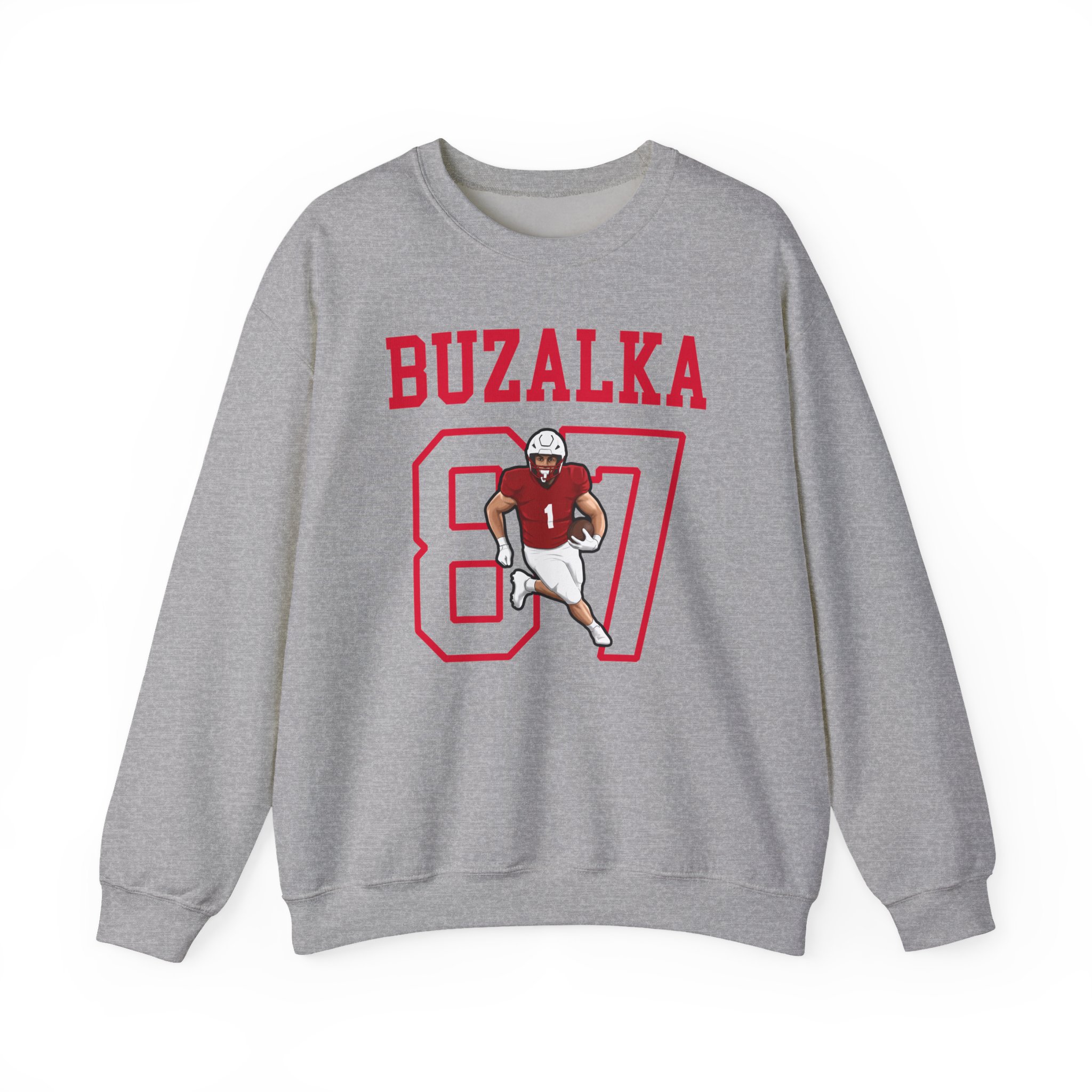 Crewneck Sweatshirt — character_shirsey in Grey