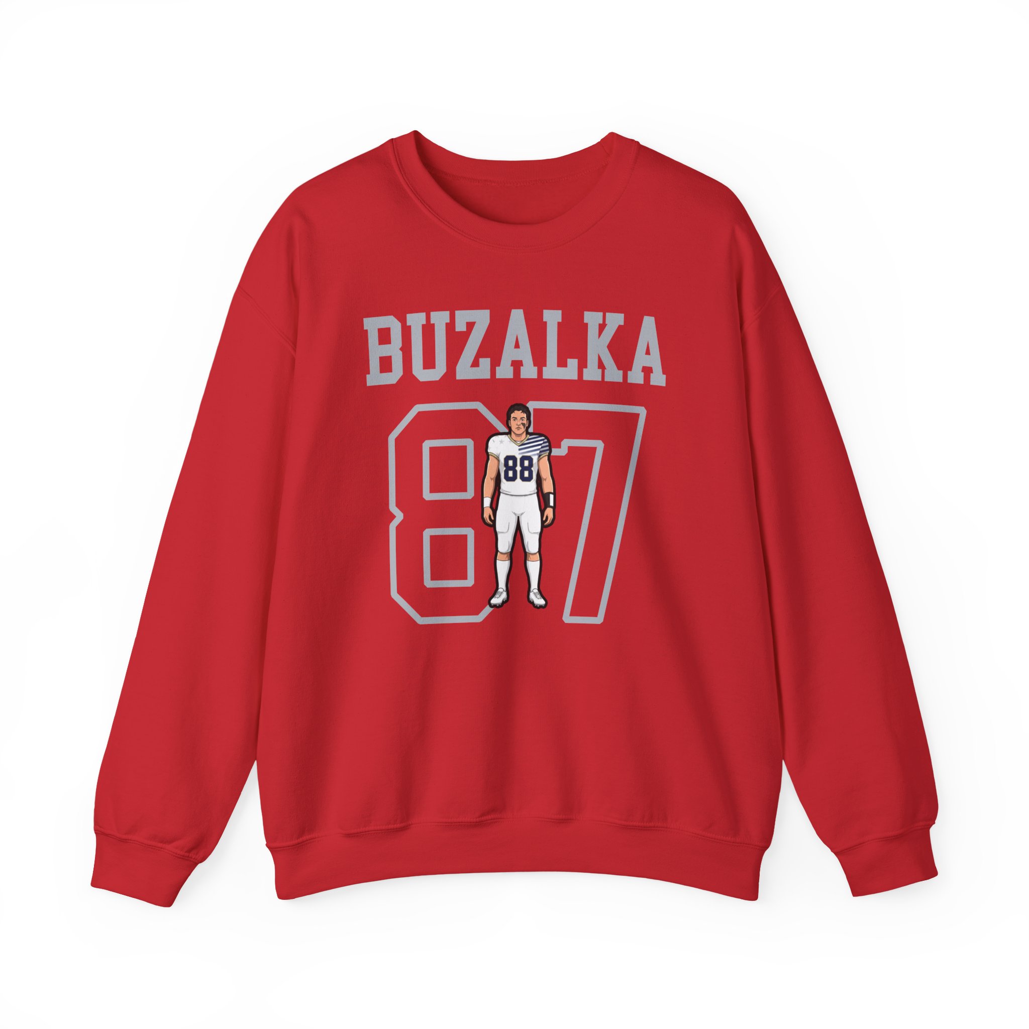 Crewneck Sweatshirt — character_shirsey in Red