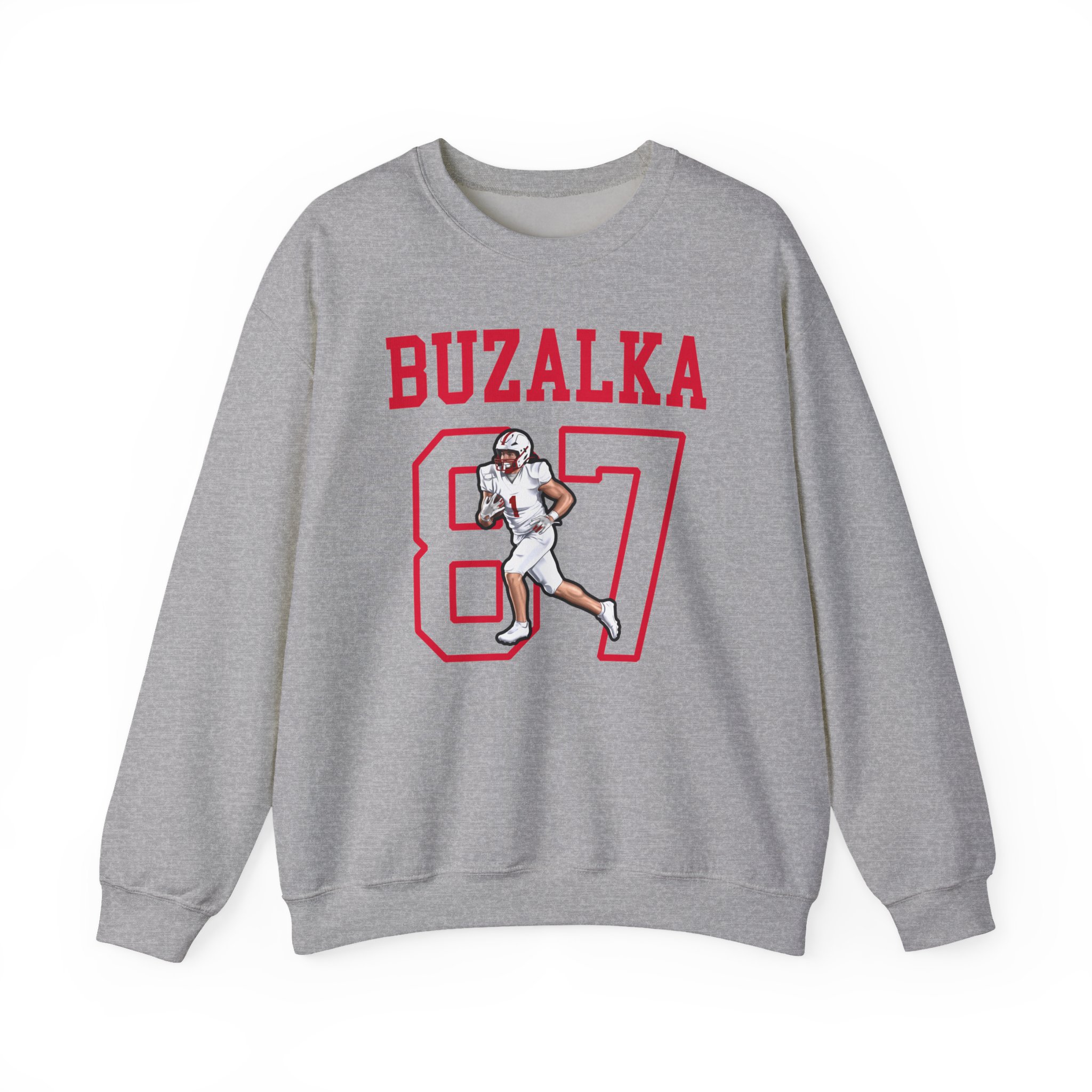Crewneck Sweatshirt — character_shirsey in Grey