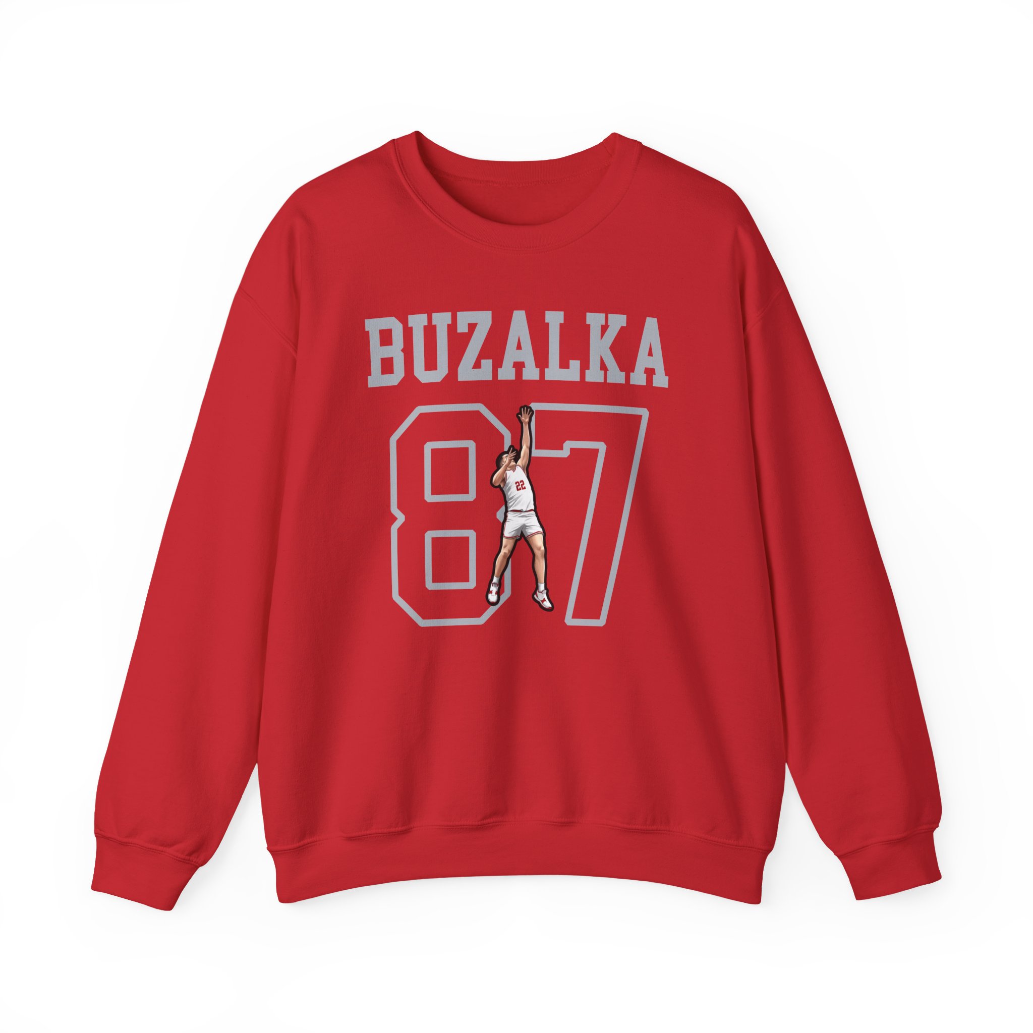Crewneck Sweatshirt — character_shirsey in Red