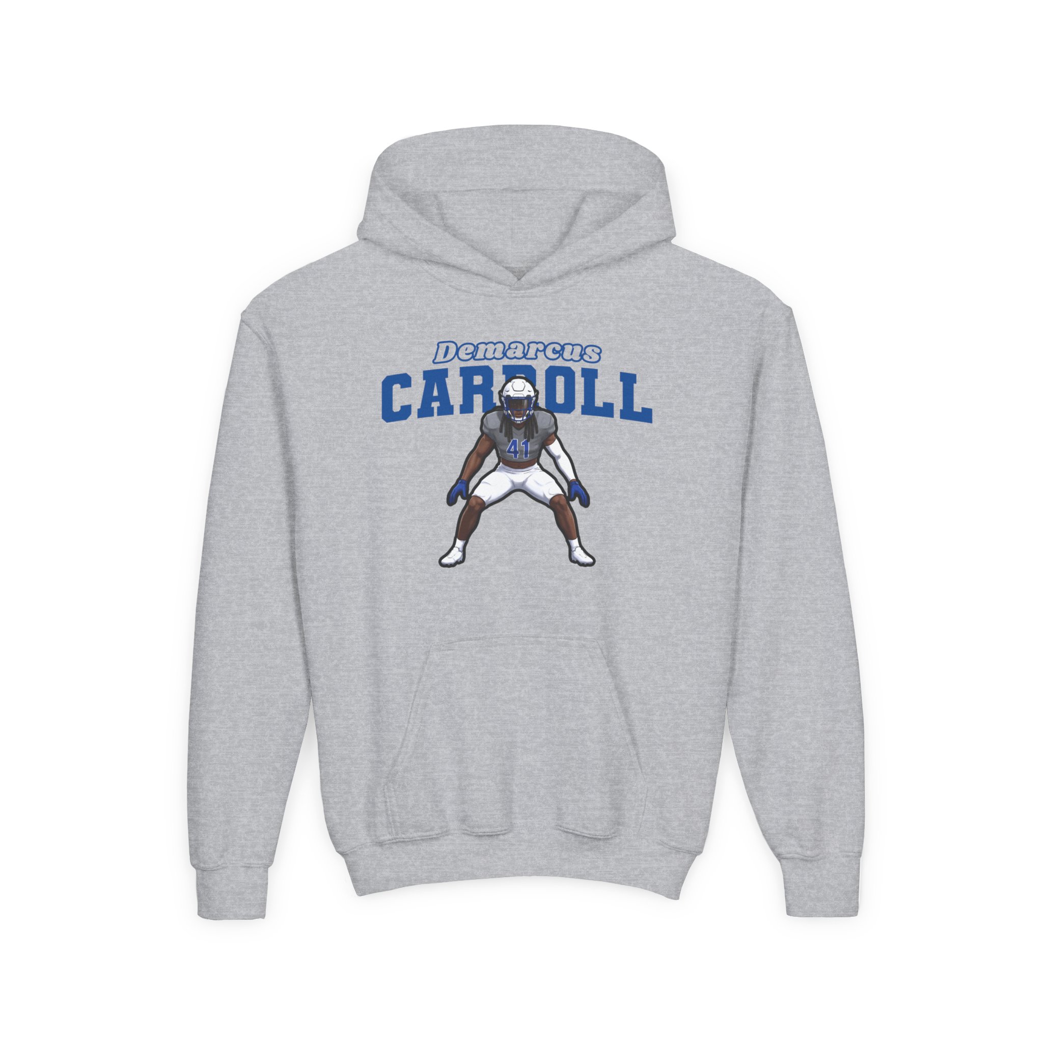 Youth Hoodie — character_name_arch in Grey