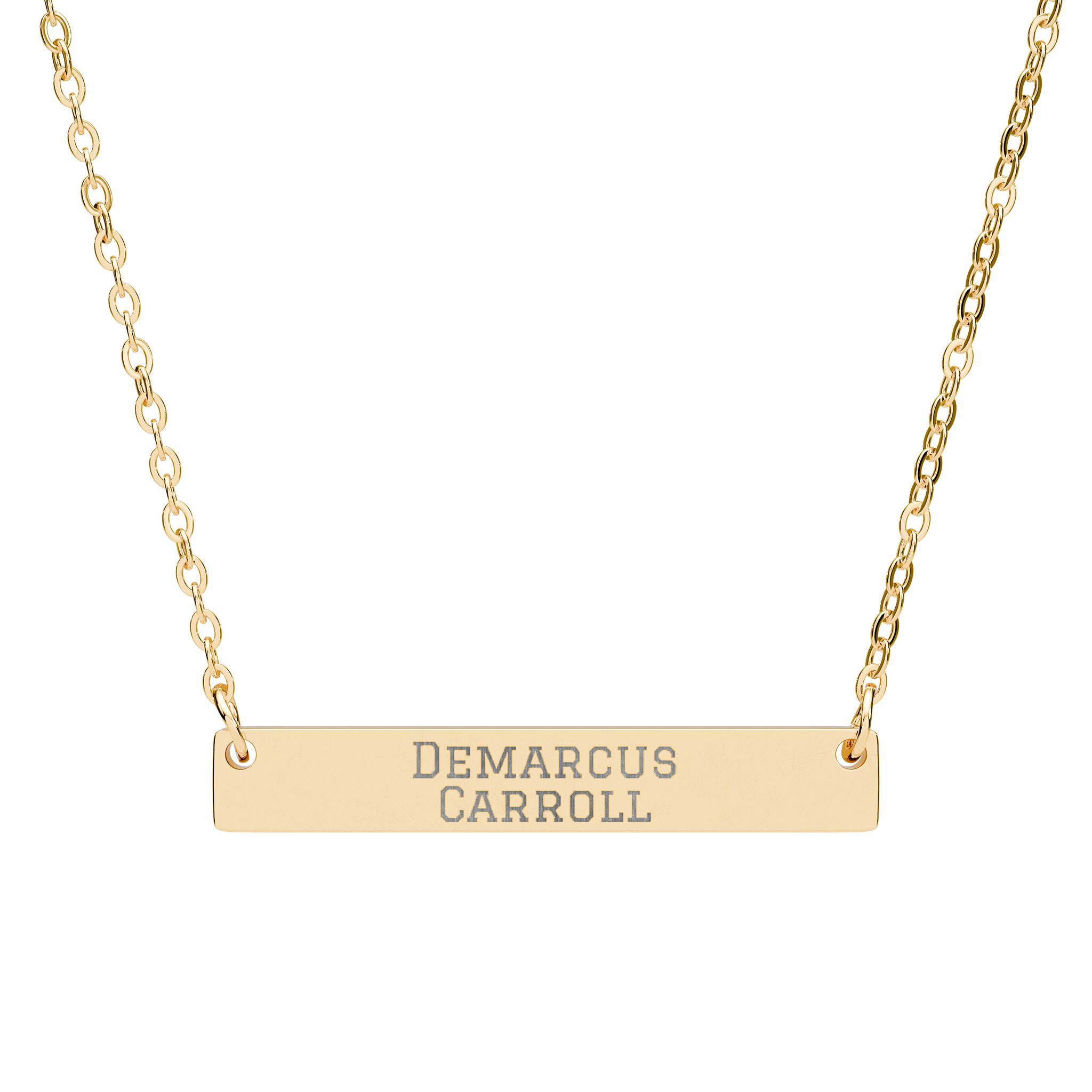 Engraved Bar Necklace — Classic in Gold
