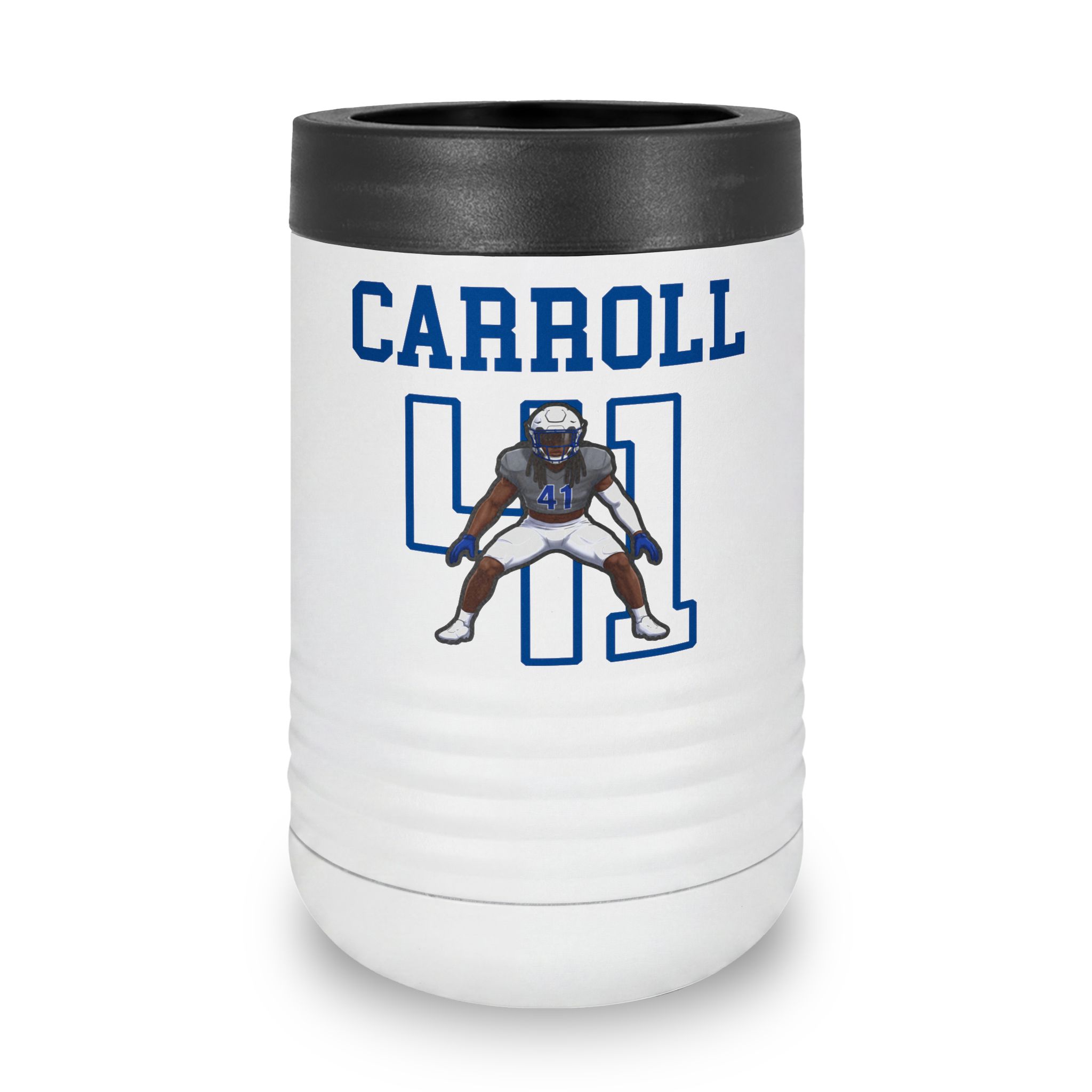 Stainless Can Cooler — character_shirsey in White