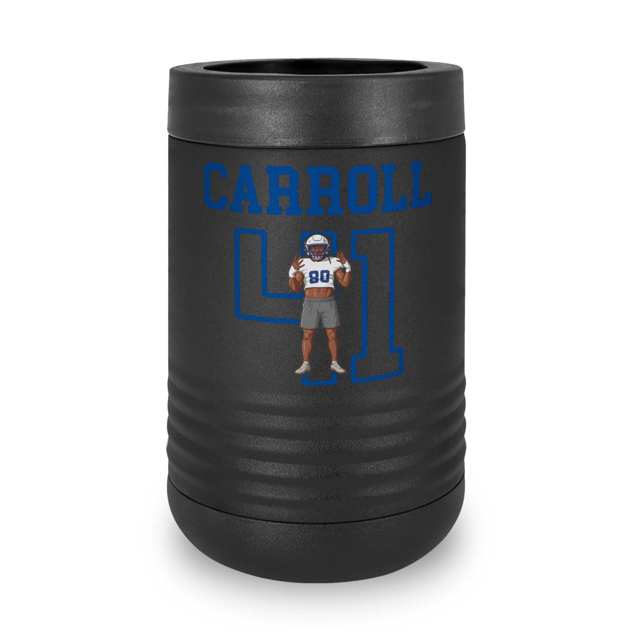 Stainless Can Cooler — character_shirsey in Black