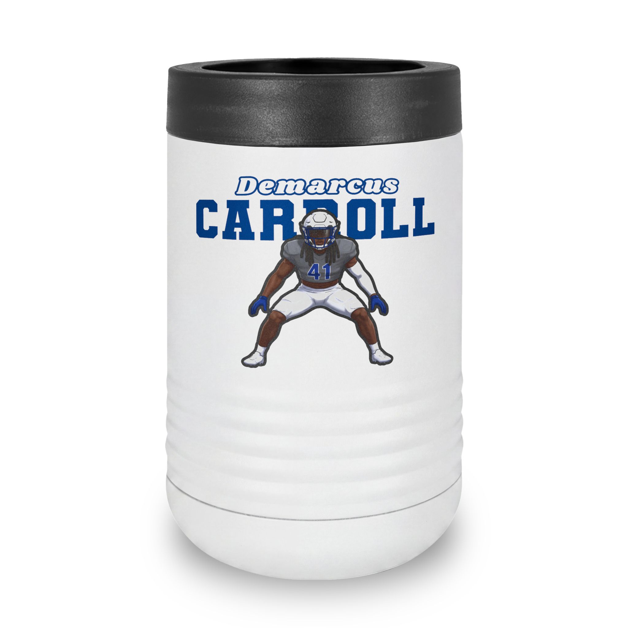 Stainless Can Cooler — character_name_arch in White
