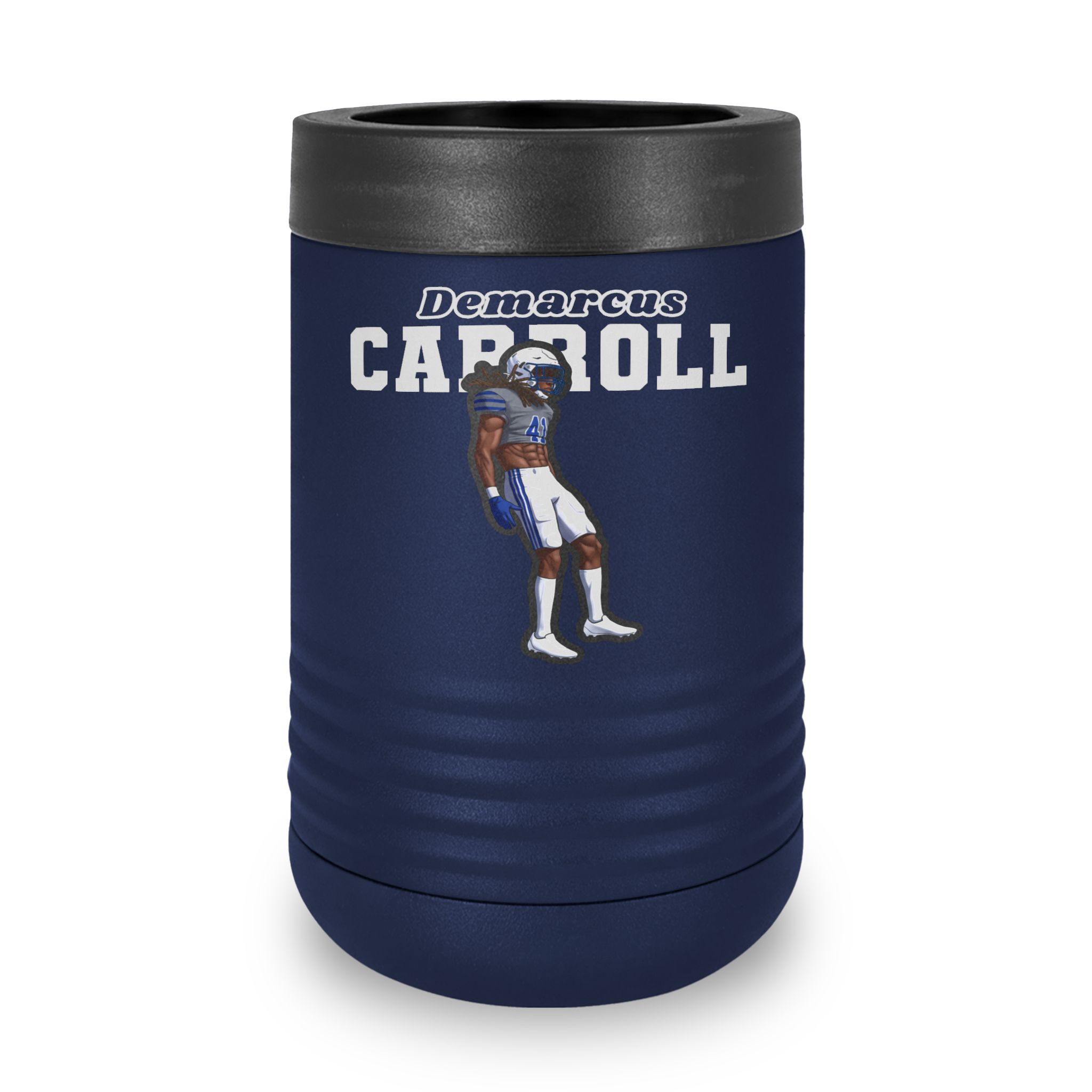 Stainless Can Cooler — character_name_arch in Navy
