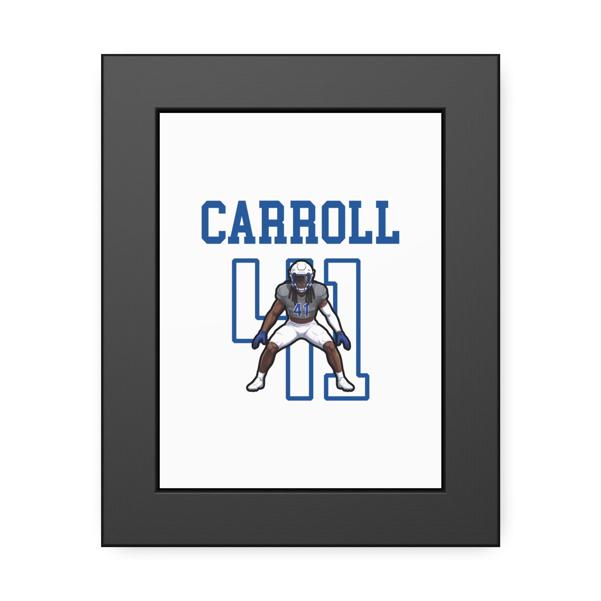 Framed Poster — character_shirsey in Black