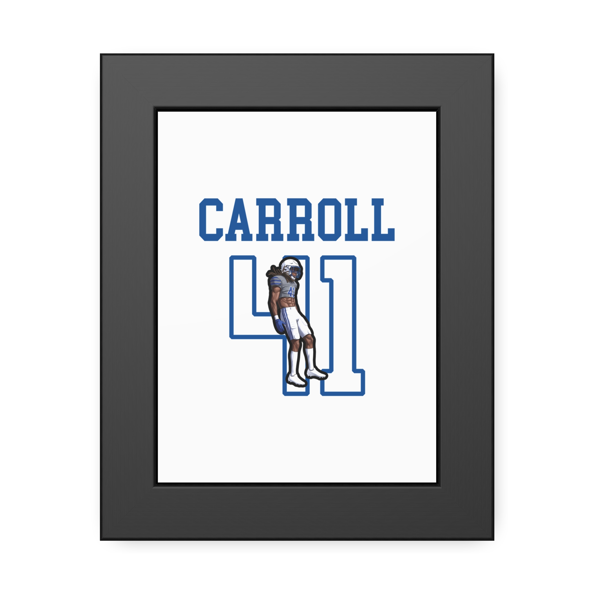 Framed Poster — character_shirsey in Black