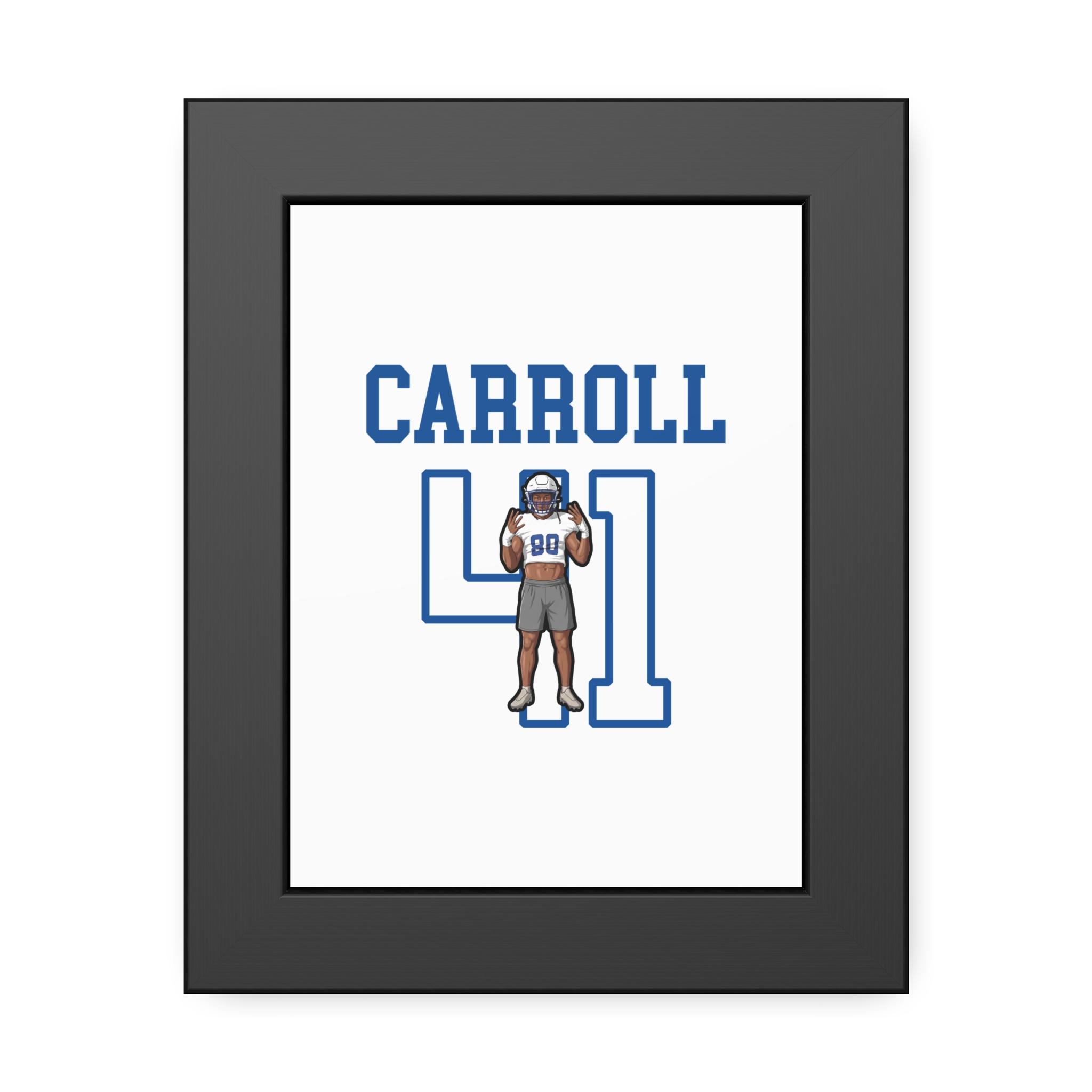 Framed Poster — character_shirsey in Black