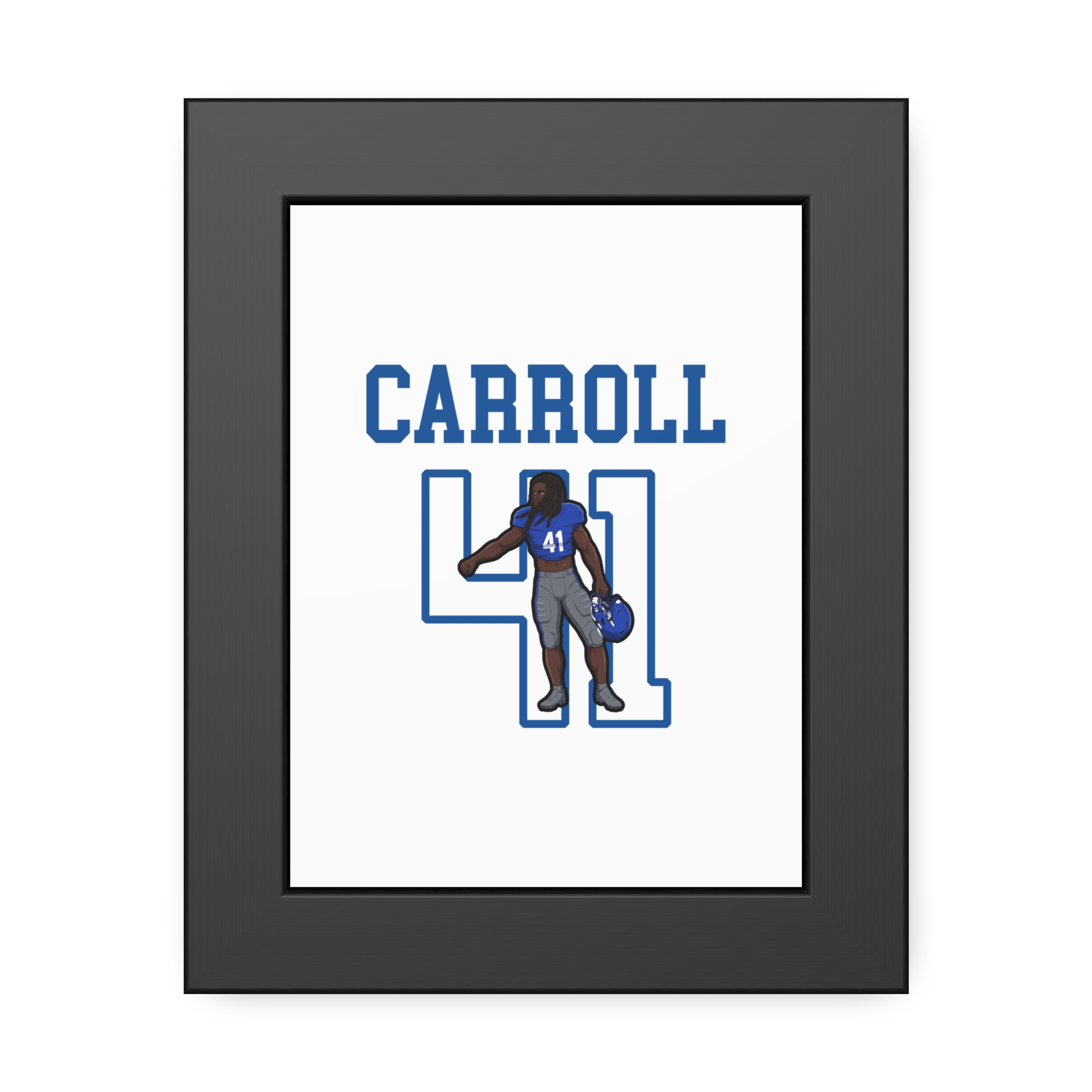 Framed Poster — character_shirsey in Black
