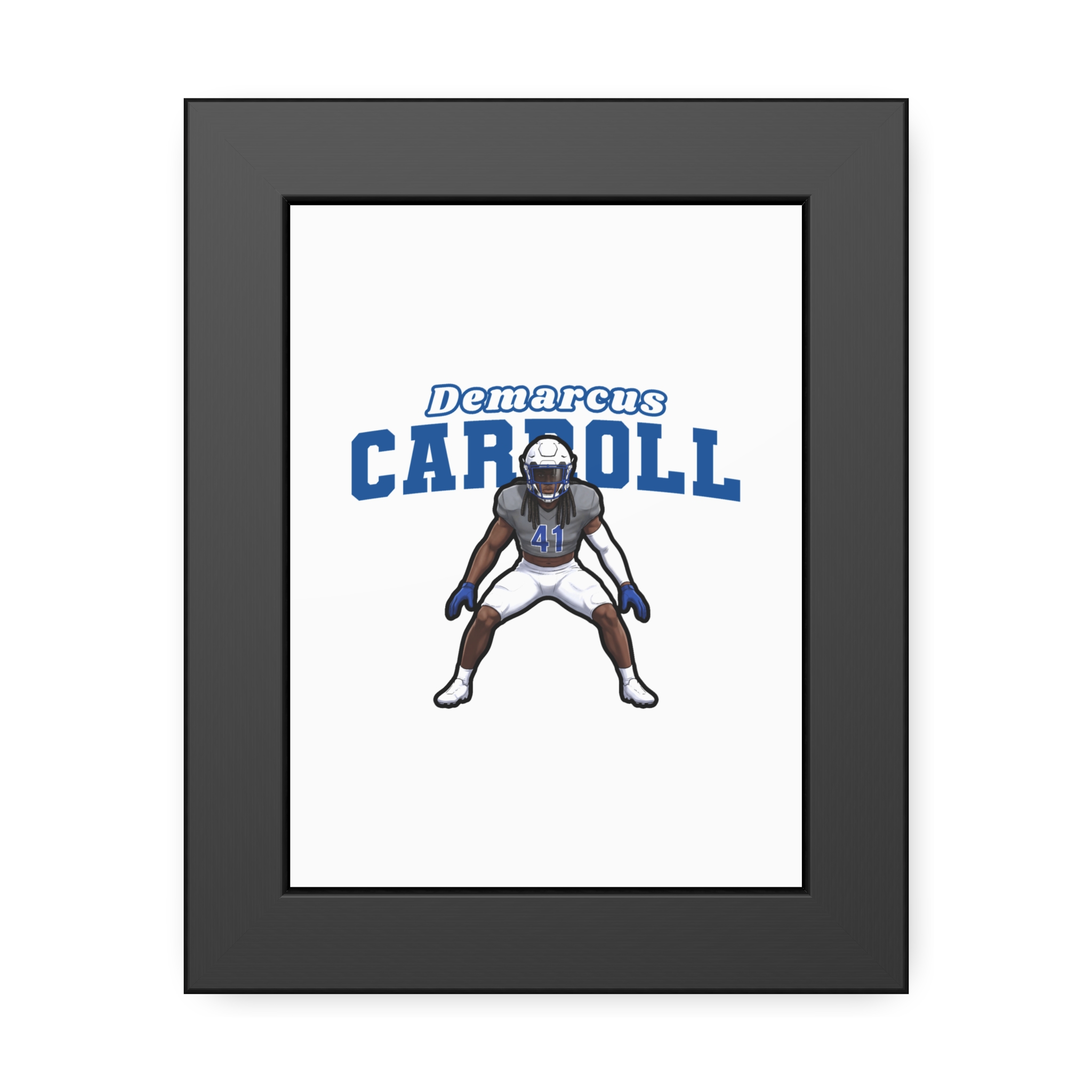 Framed Poster — character_name_arch in Black
