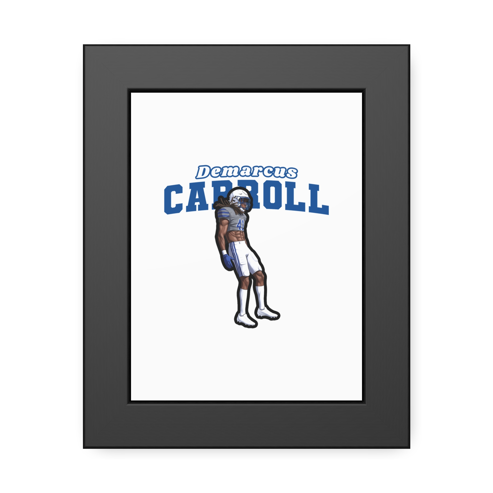 Framed Poster — character_name_arch in Black