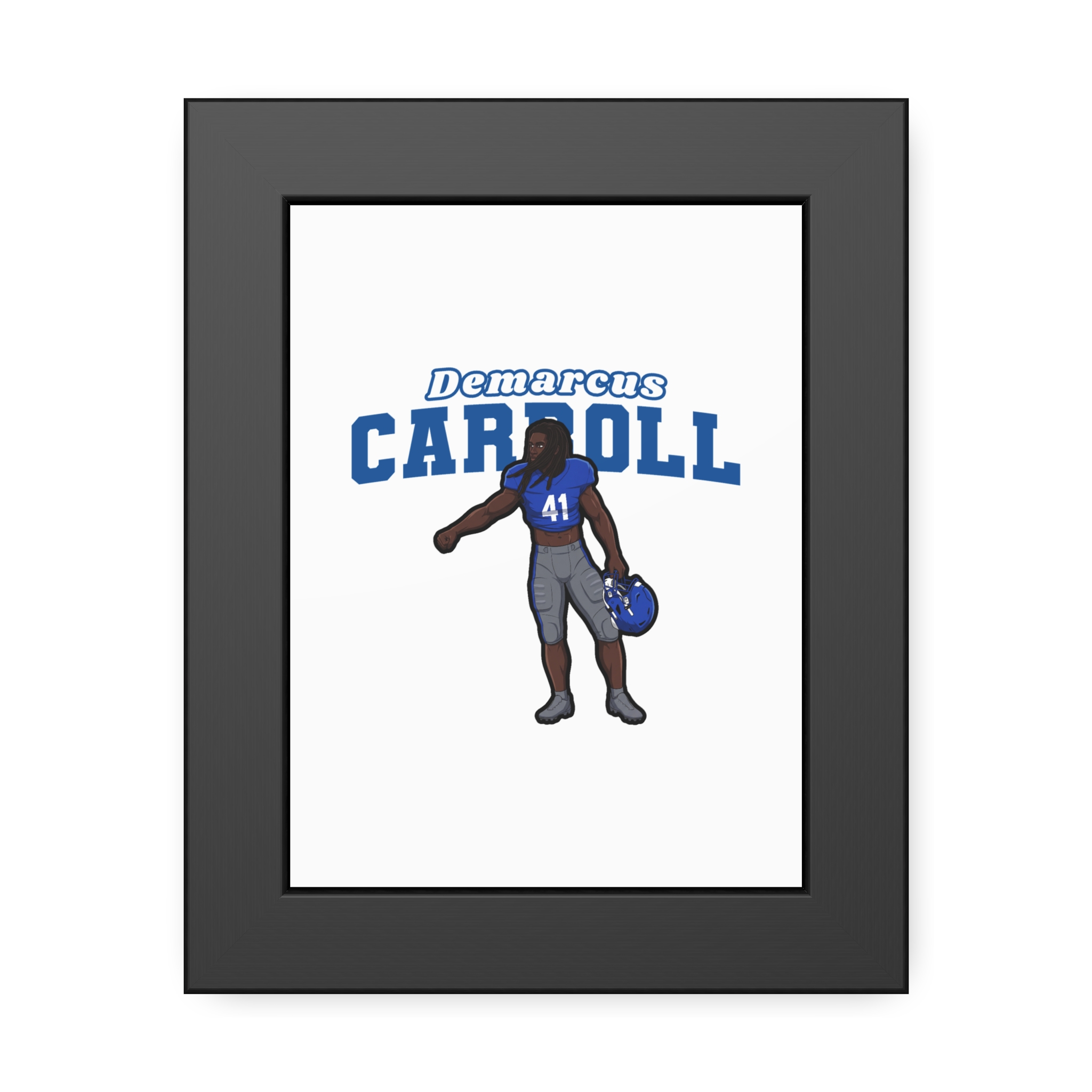 Framed Poster — character_name_arch in Black