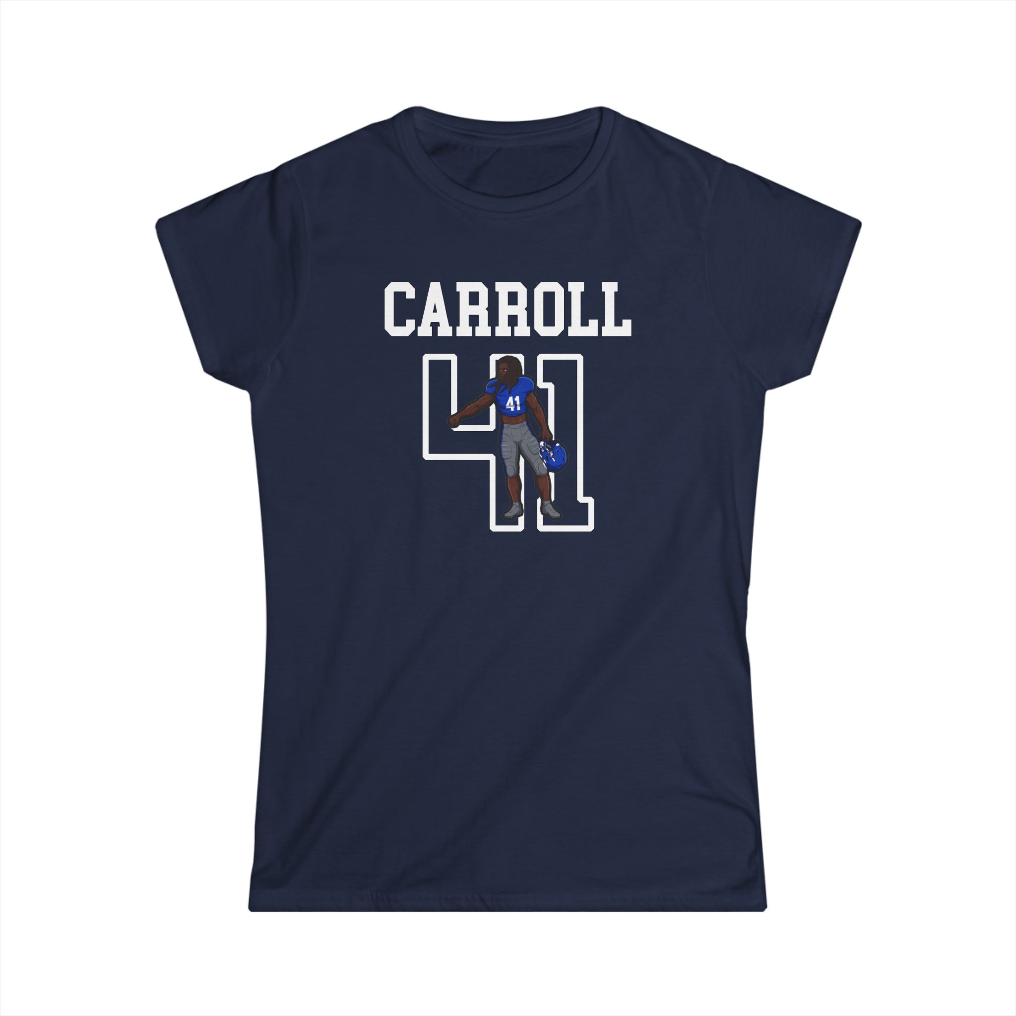 Women's Softstyle Tee — character_shirsey in Navy