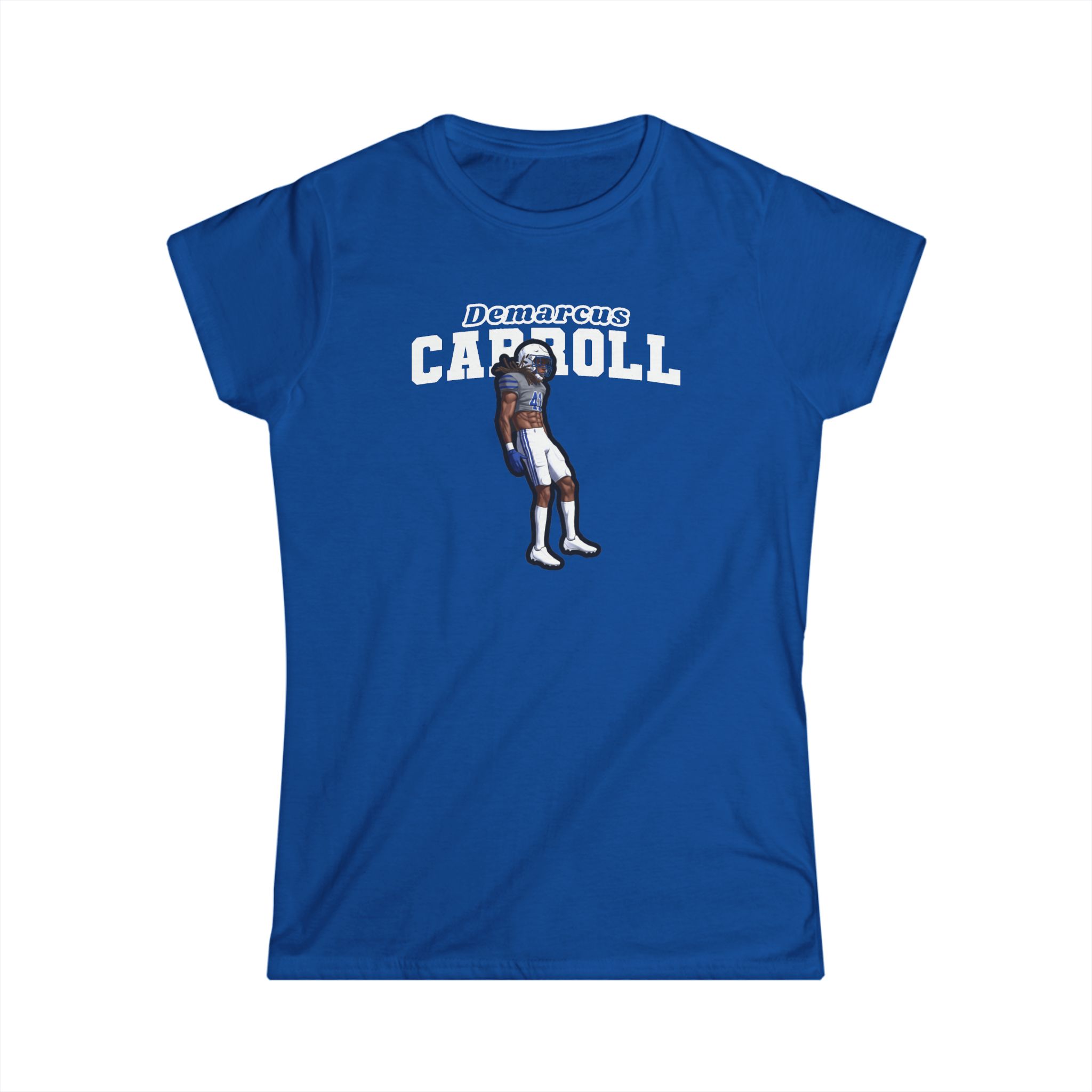 Women's Softstyle Tee — character_name_arch in Royal
