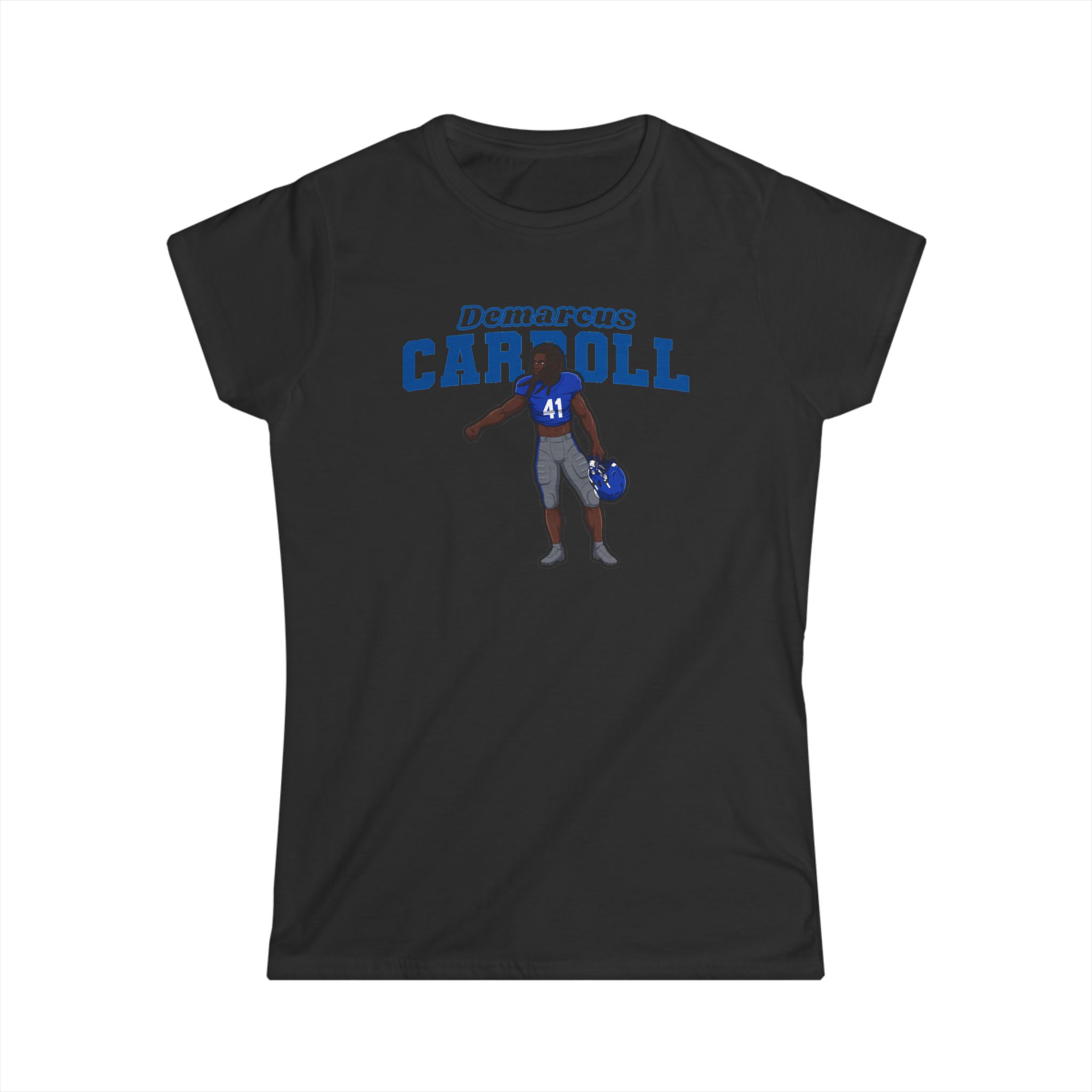 Women's Softstyle Tee — character_name_arch in Black