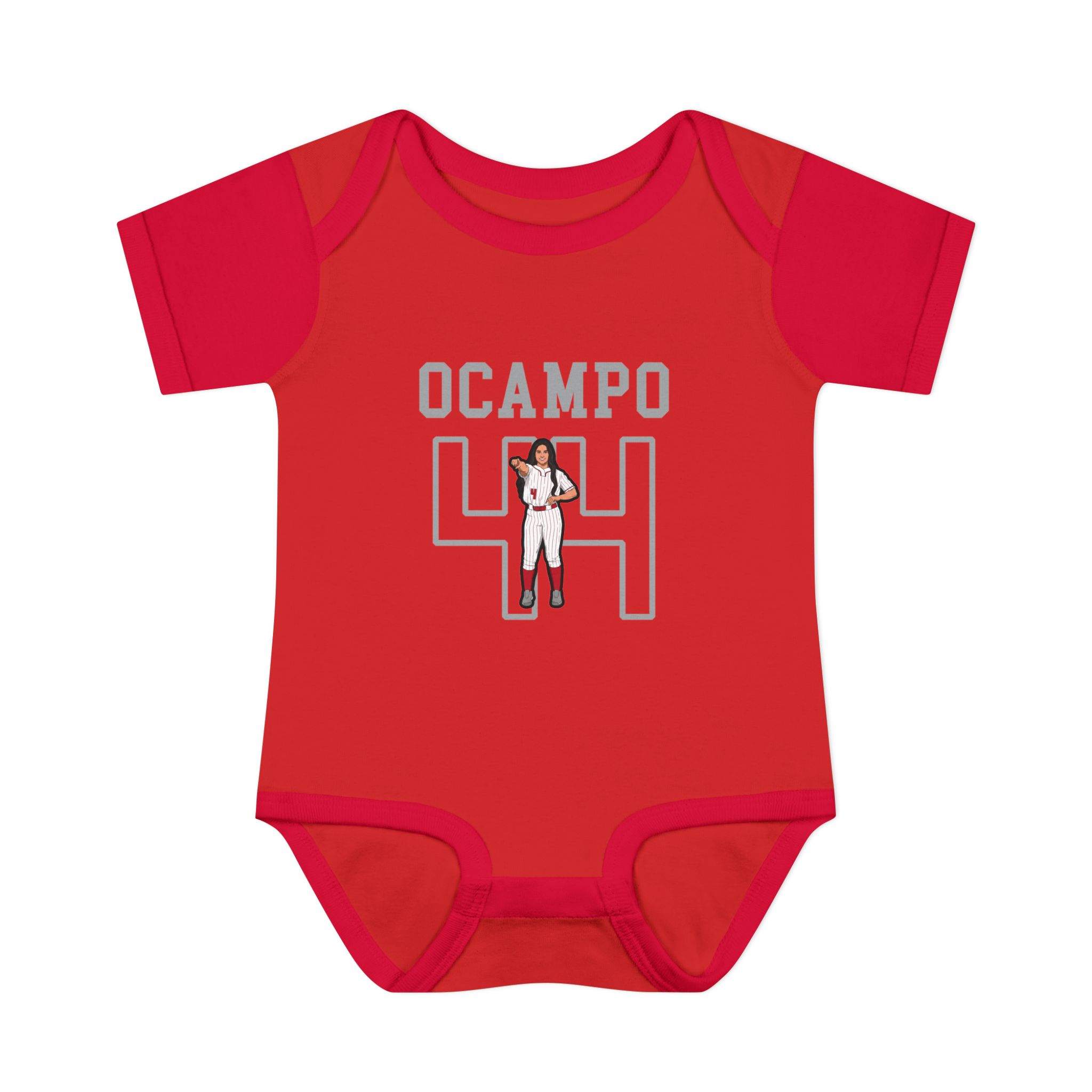Baby Onesie — character_shirsey in Red