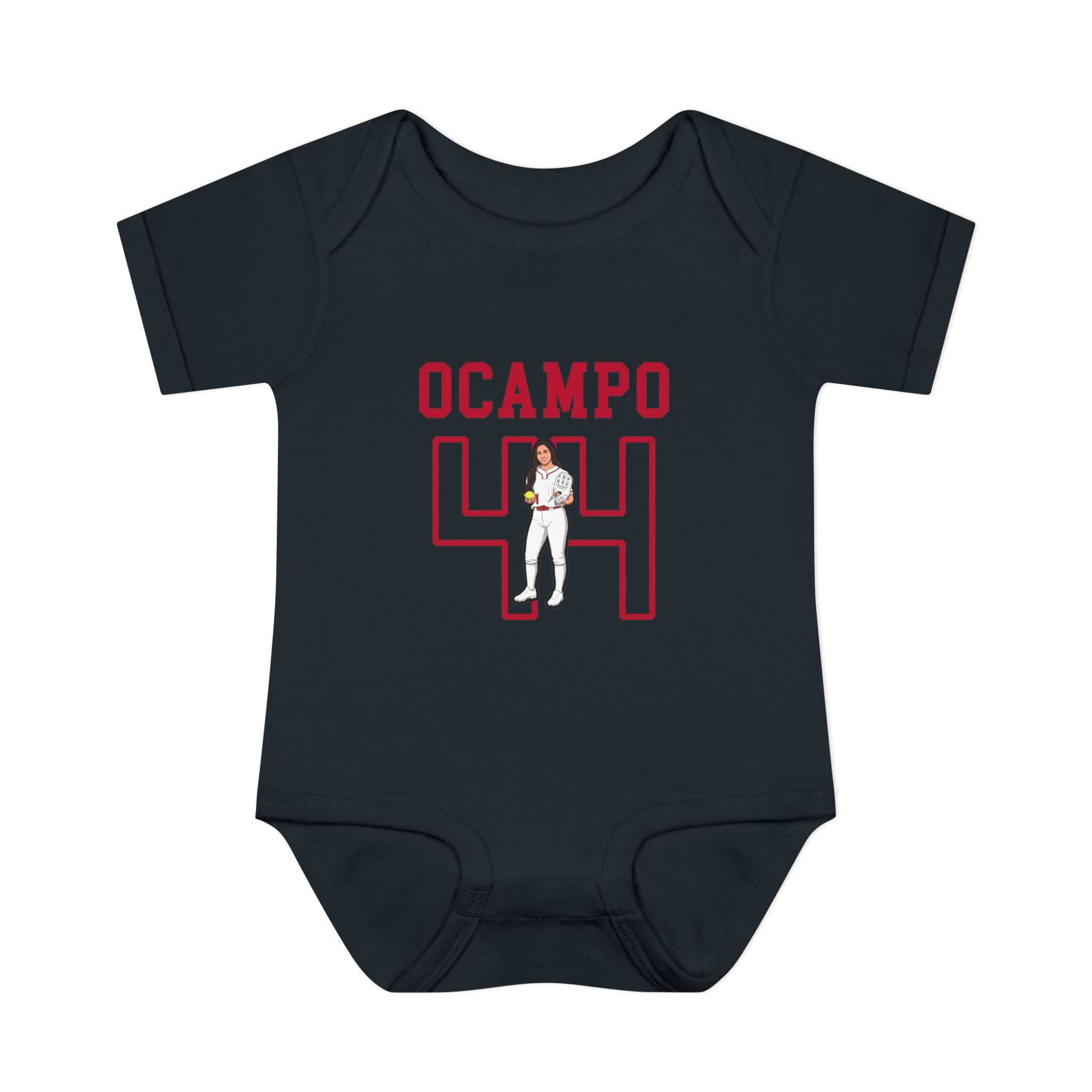 Baby Onesie — character_shirsey in Black