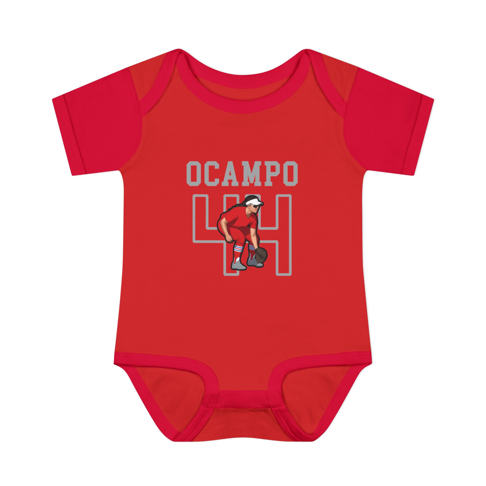 Baby Onesie — character_shirsey in Red