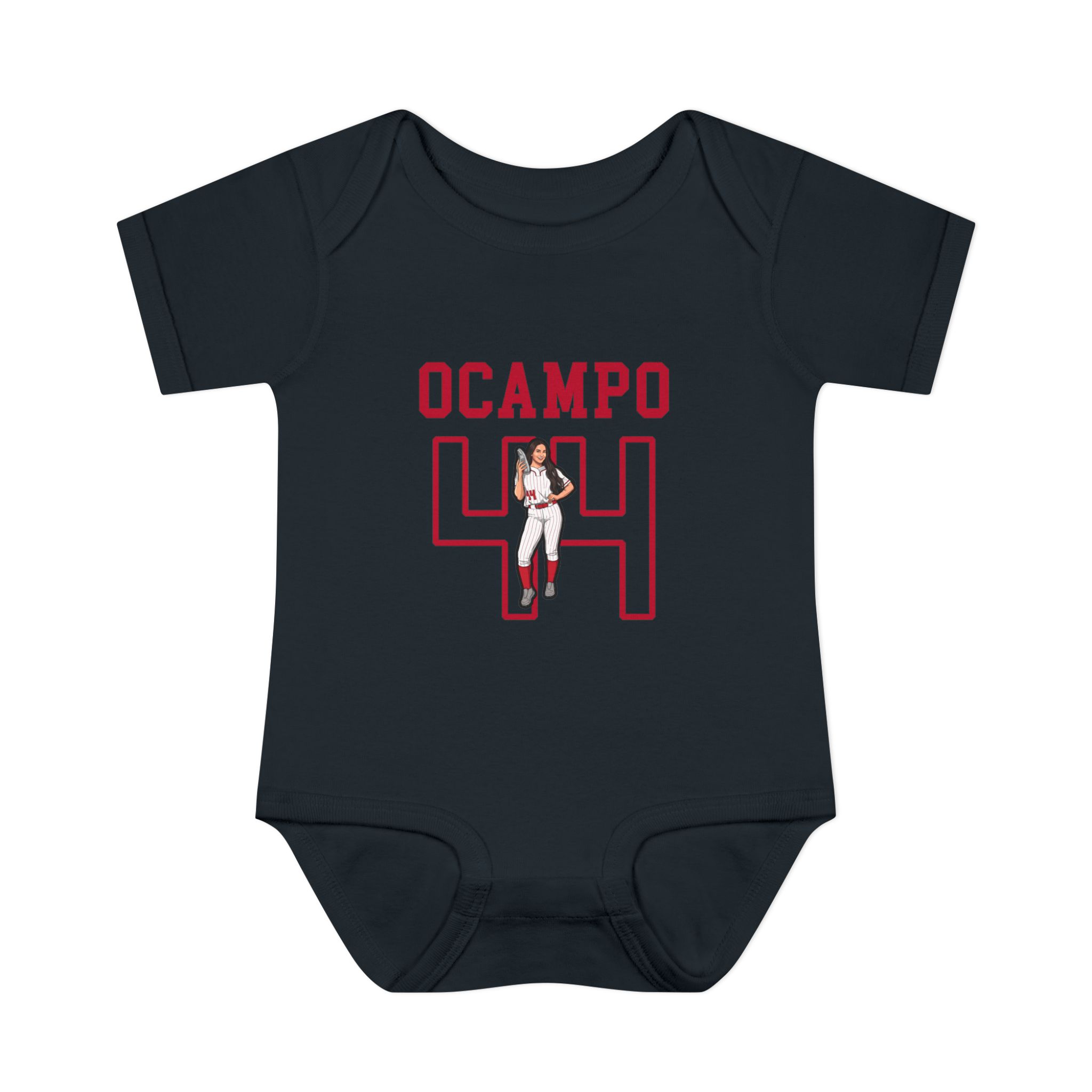 Baby Onesie — character_shirsey in Black