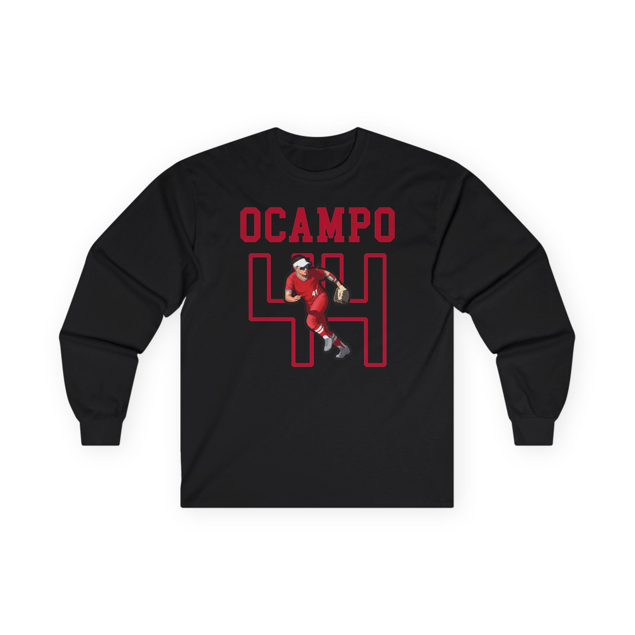 Long Sleeve Tee — character_shirsey in Black