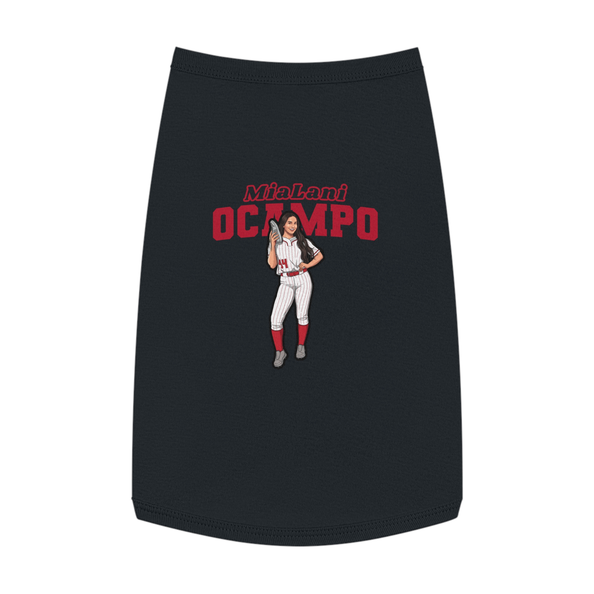 Pet Tank Top — character_name_arch in White