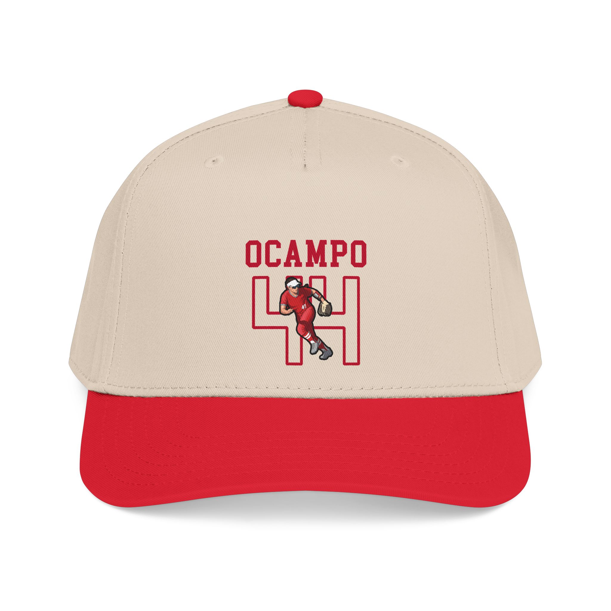 Baseball Cap — character_shirsey in Red / Natural