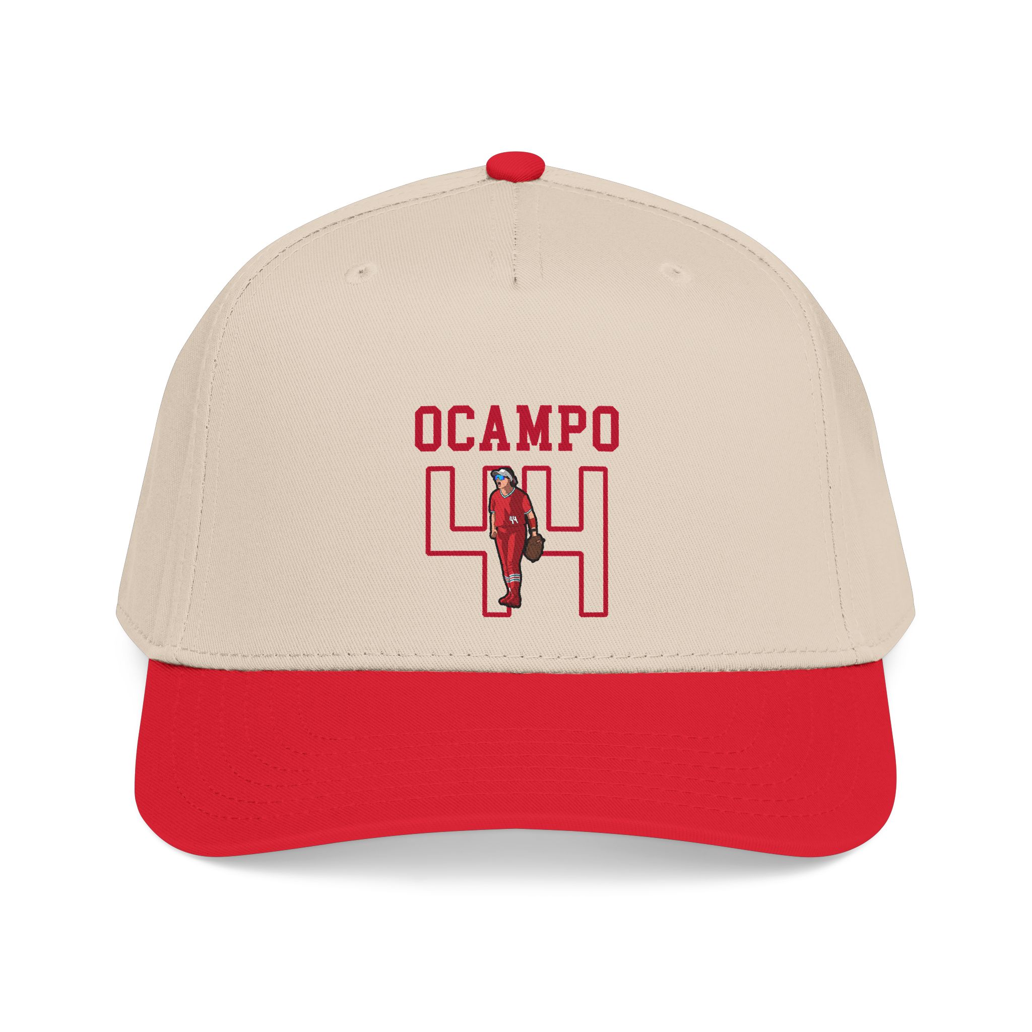 Baseball Cap — character_shirsey in Red / Natural