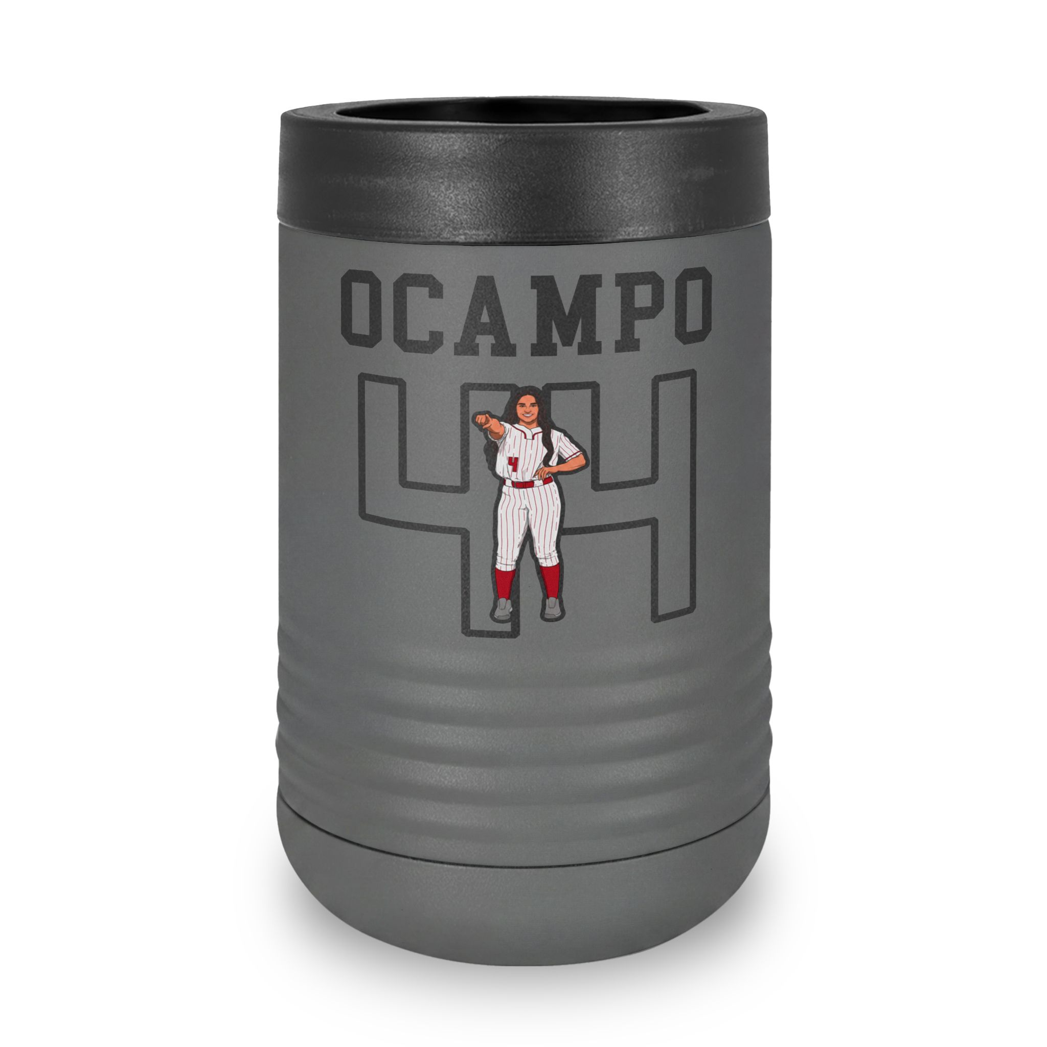Stainless Can Cooler — character_shirsey in Grey