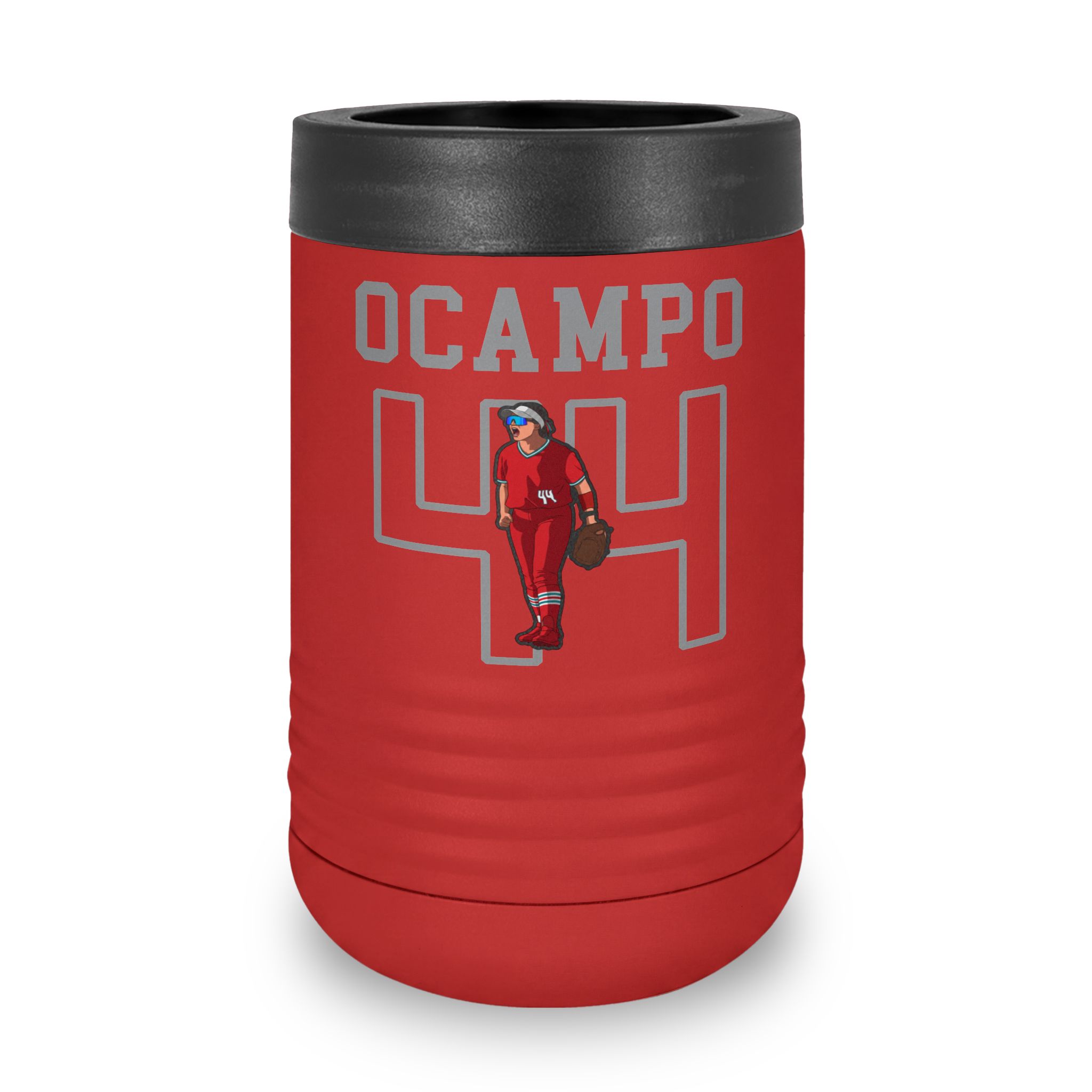 Stainless Can Cooler — character_shirsey in Red