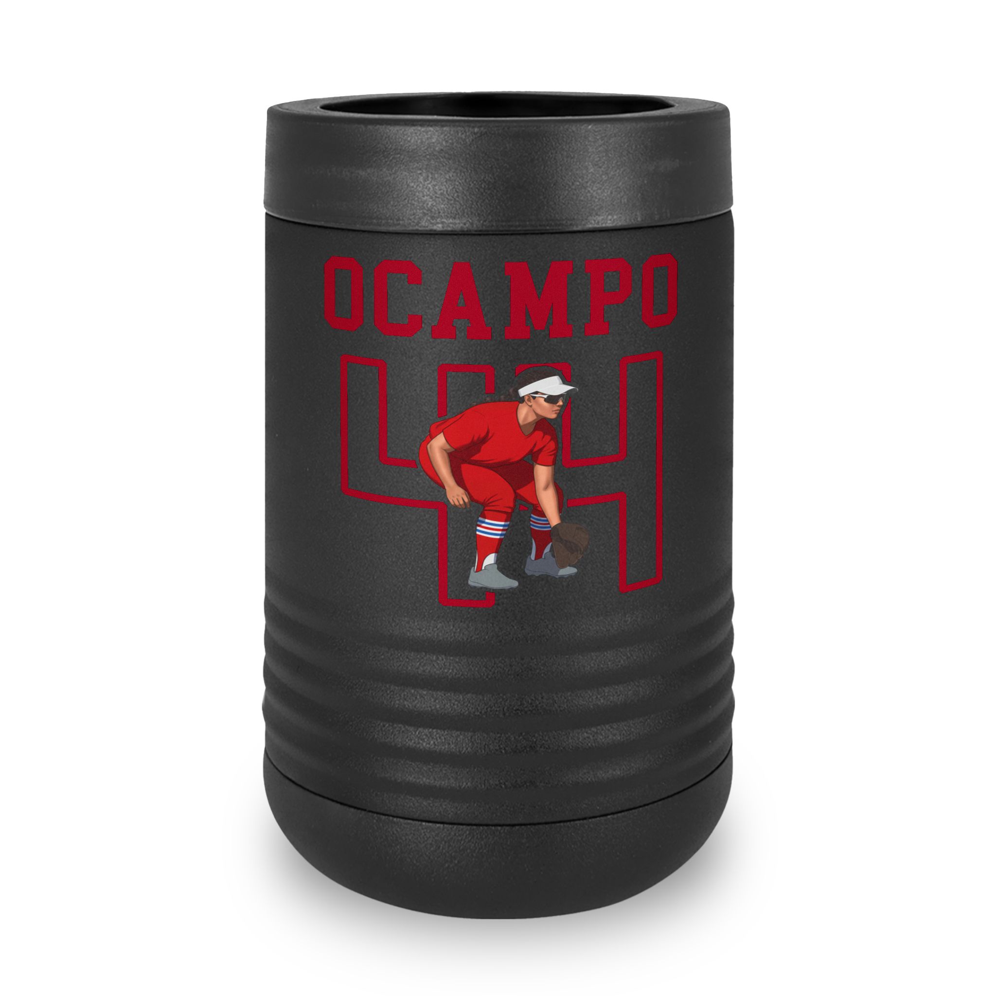 Stainless Can Cooler — character_shirsey in Black
