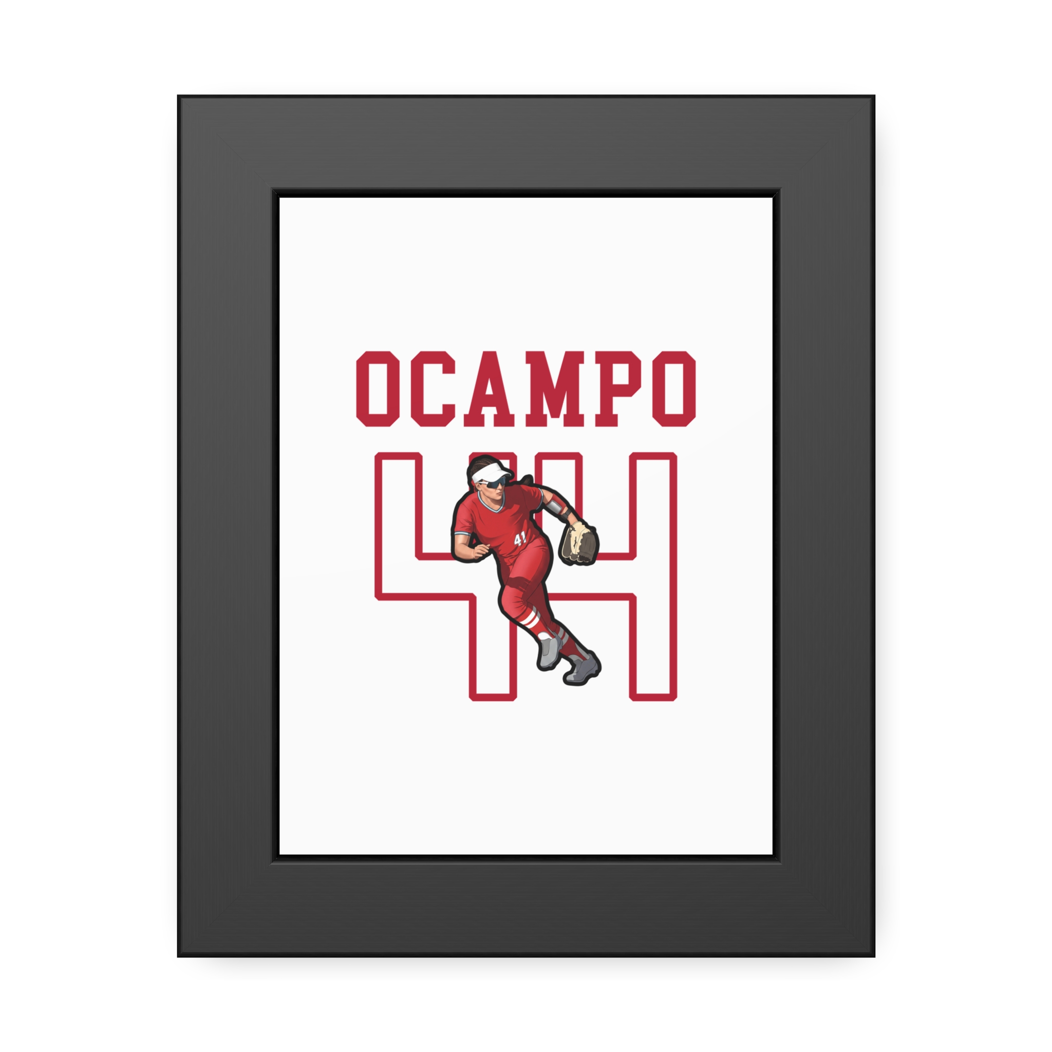 Framed Poster — character_shirsey in Black