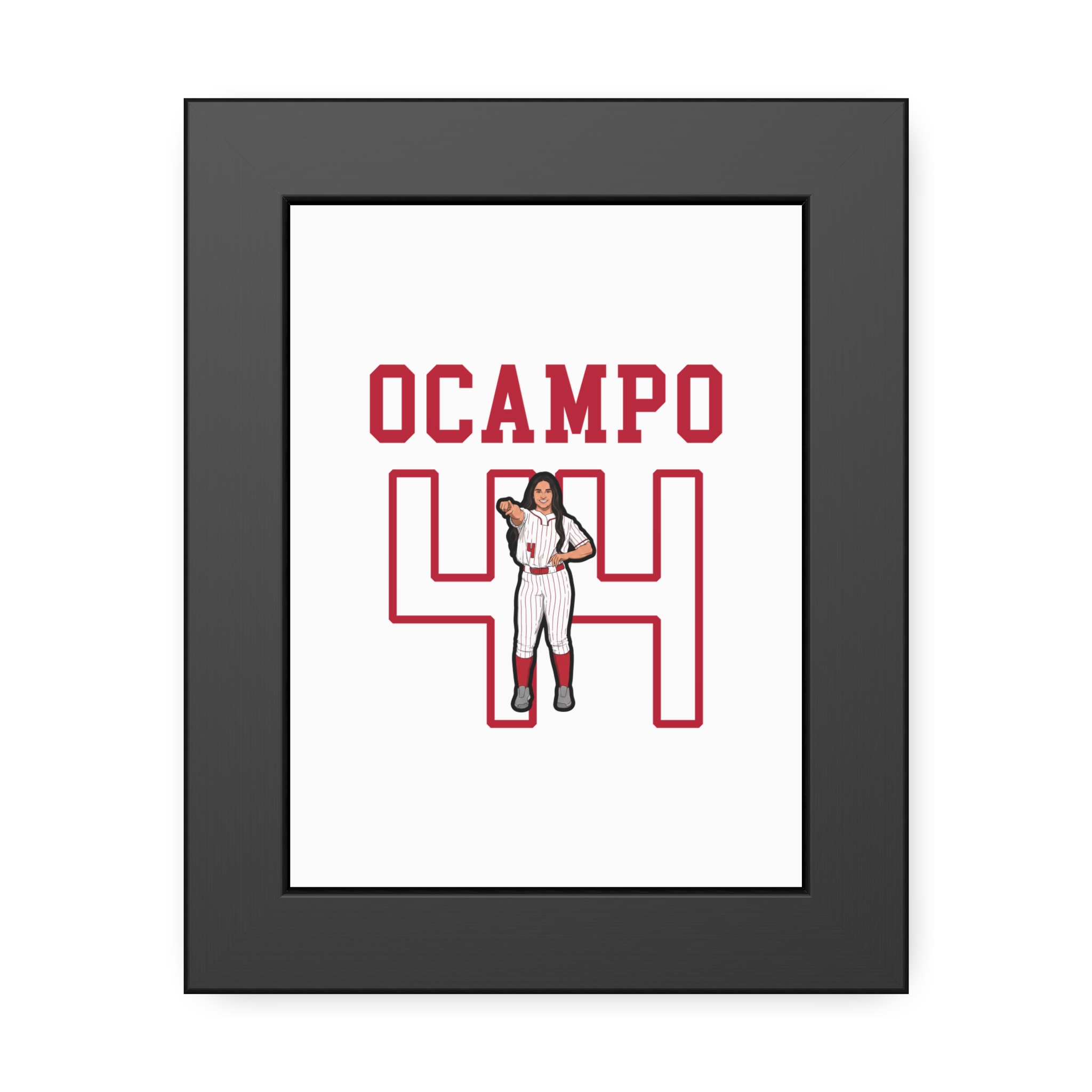 Framed Poster — character_shirsey in Black