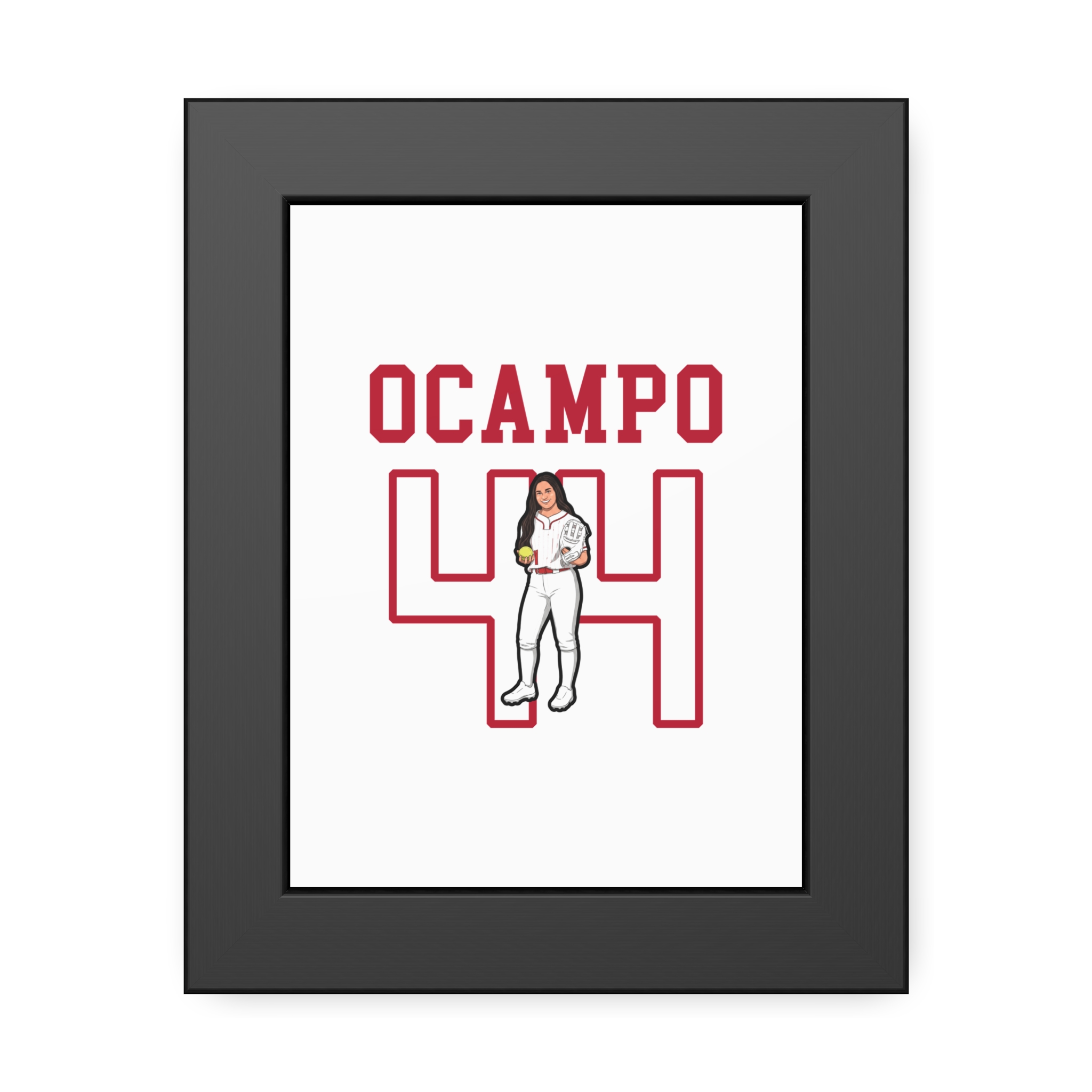 Framed Poster — character_shirsey in Black