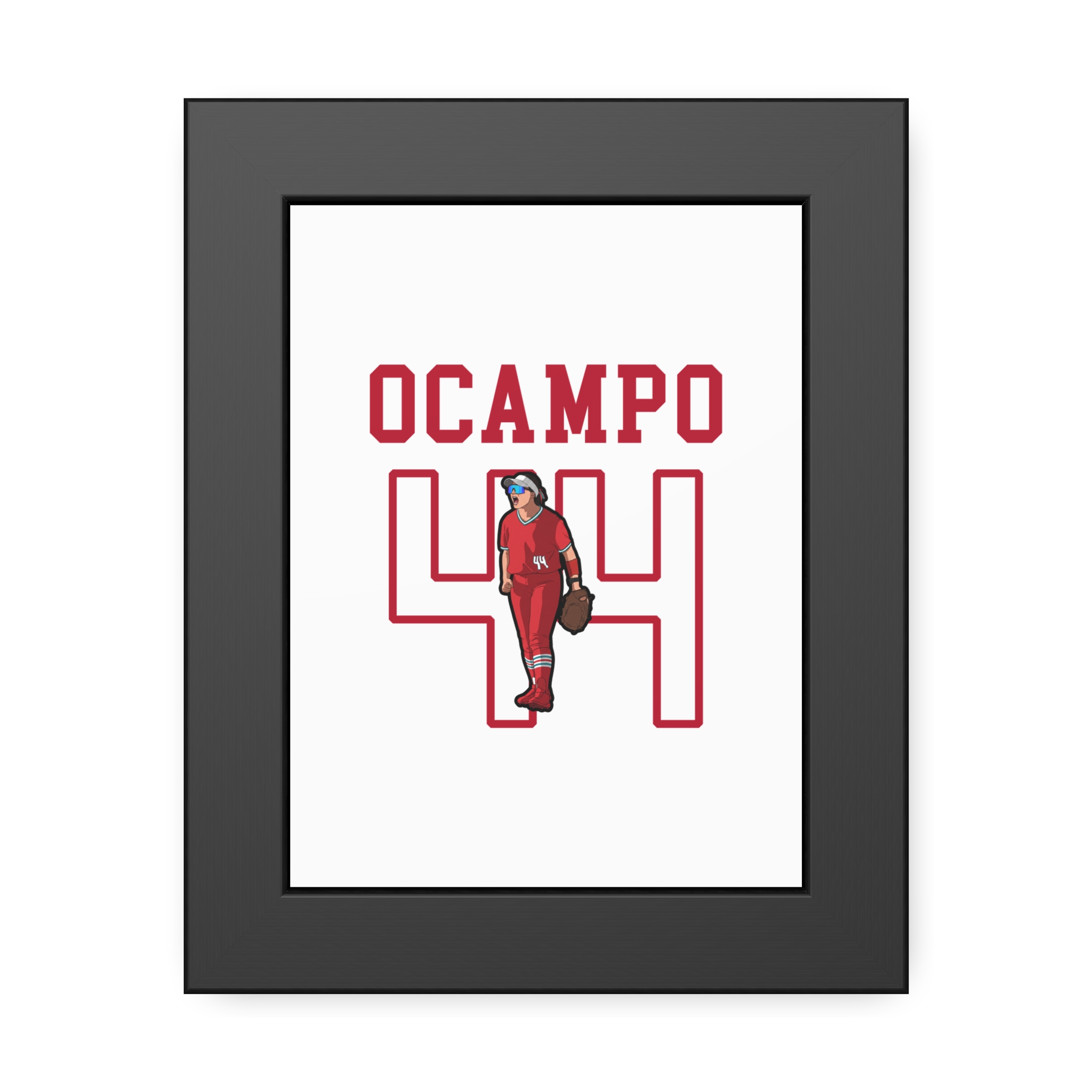 Framed Poster — character_shirsey in Black