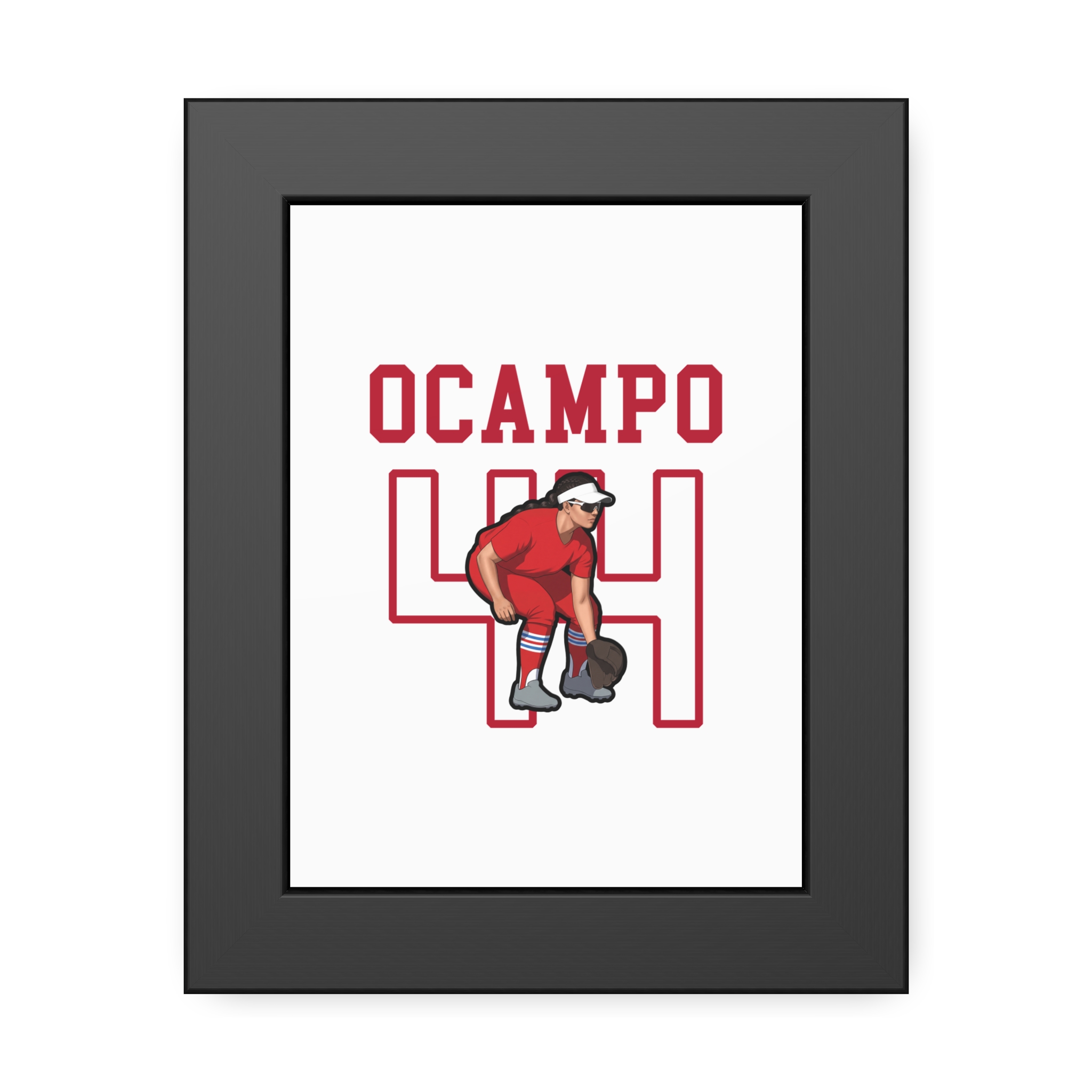 Framed Poster — character_shirsey in Black