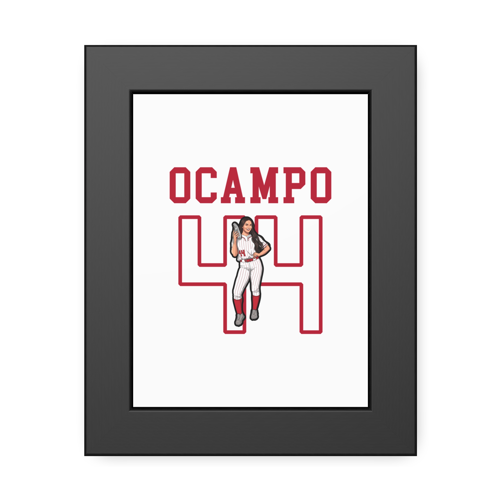 Framed Poster — character_shirsey in Black